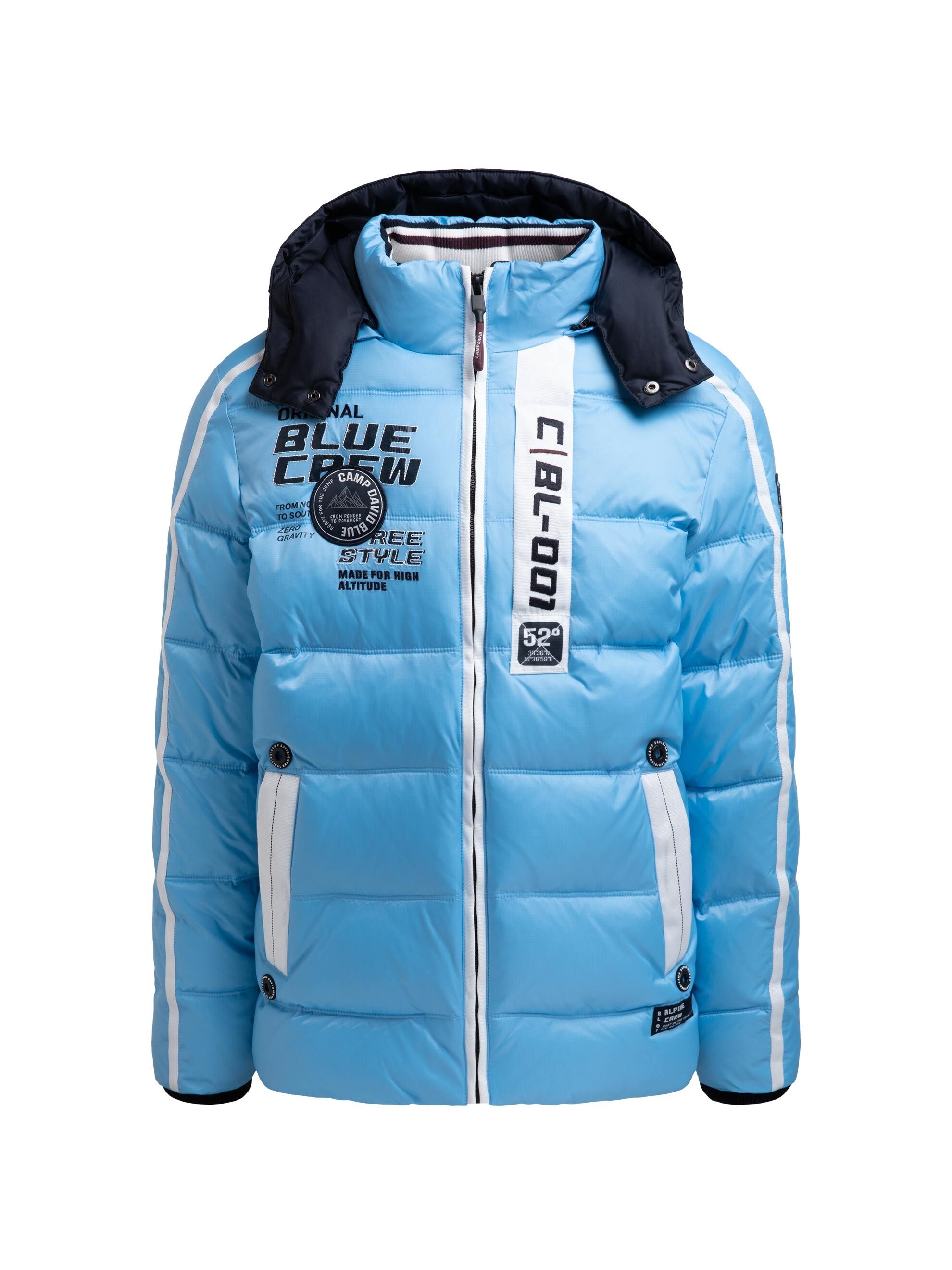 CAMP DAVID Winterjacke mit Kapuze mit Reißverschluss an den Einschubtaschen