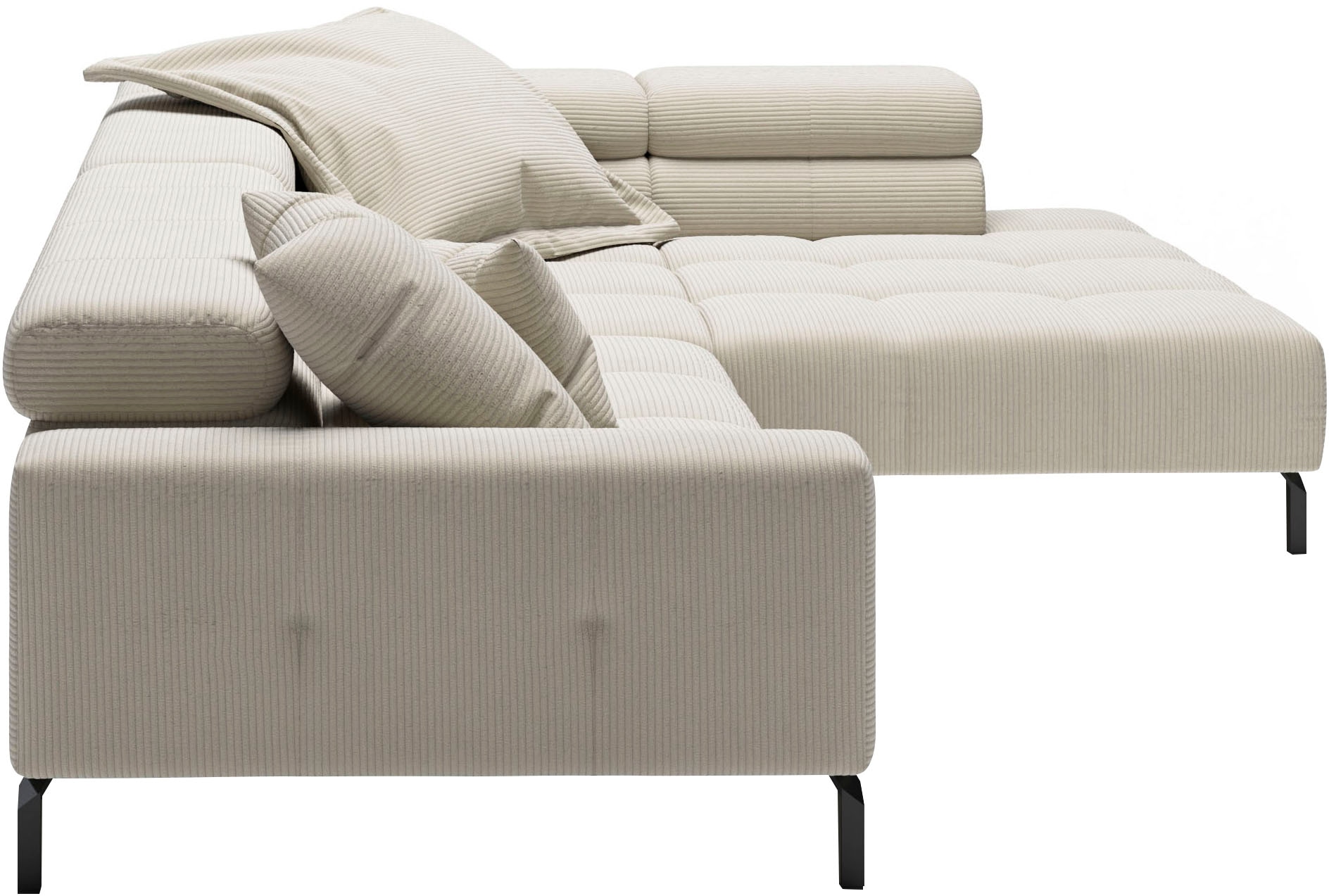 Places of Style Ecksofa »Cleveland, L-Form, incl. Kopfteilverstellung, Breite 311 cm«, wahlweise elektrischer Sitzvorzug