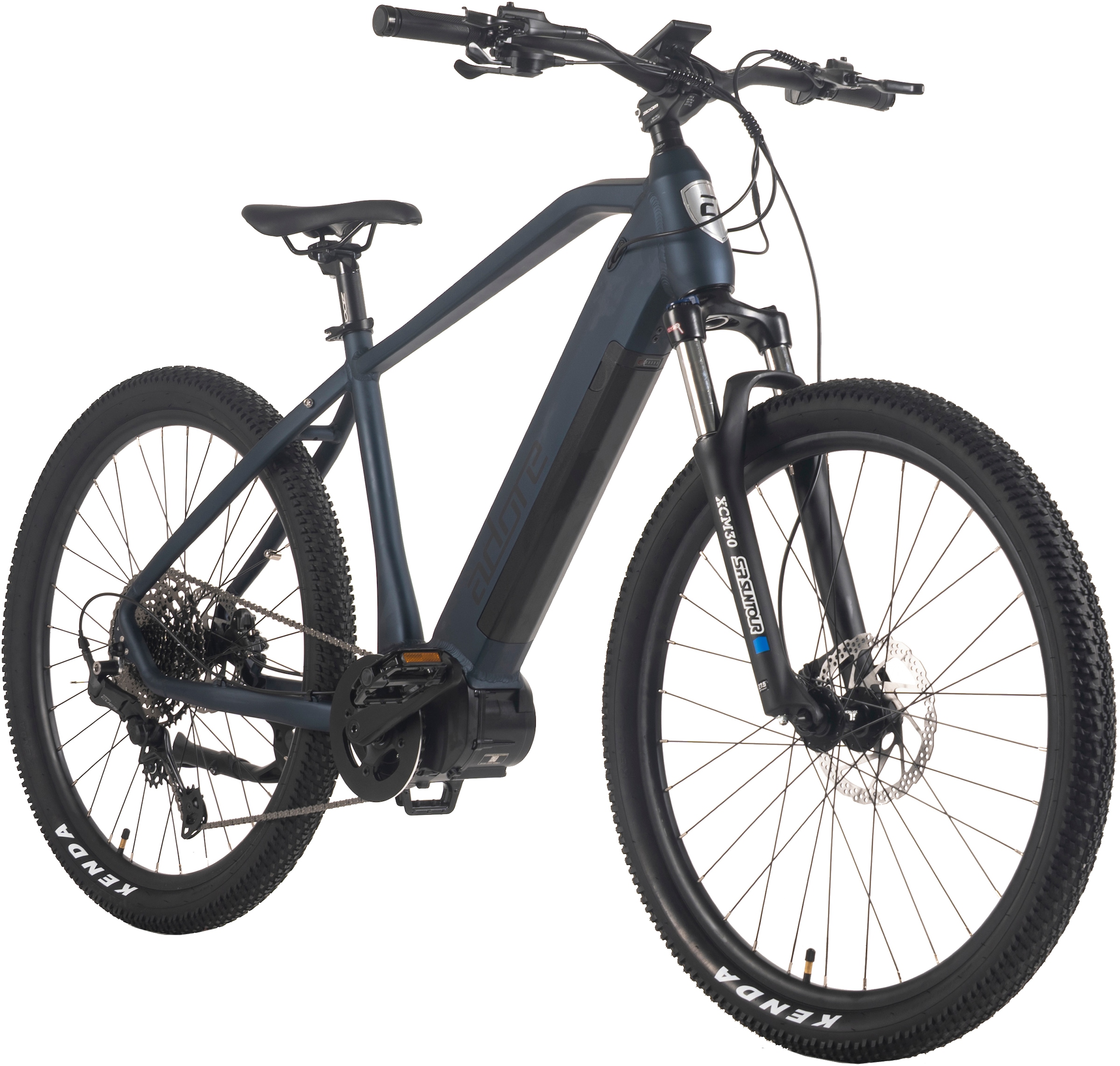 Adore E-Bike »27,5" Alu MTB Pedelec GX-650 Mittelmotor 80NM / 15Ah Nachtblau matt«, 11 Gang, Shimano, Cues, Mittelmotor 250 W