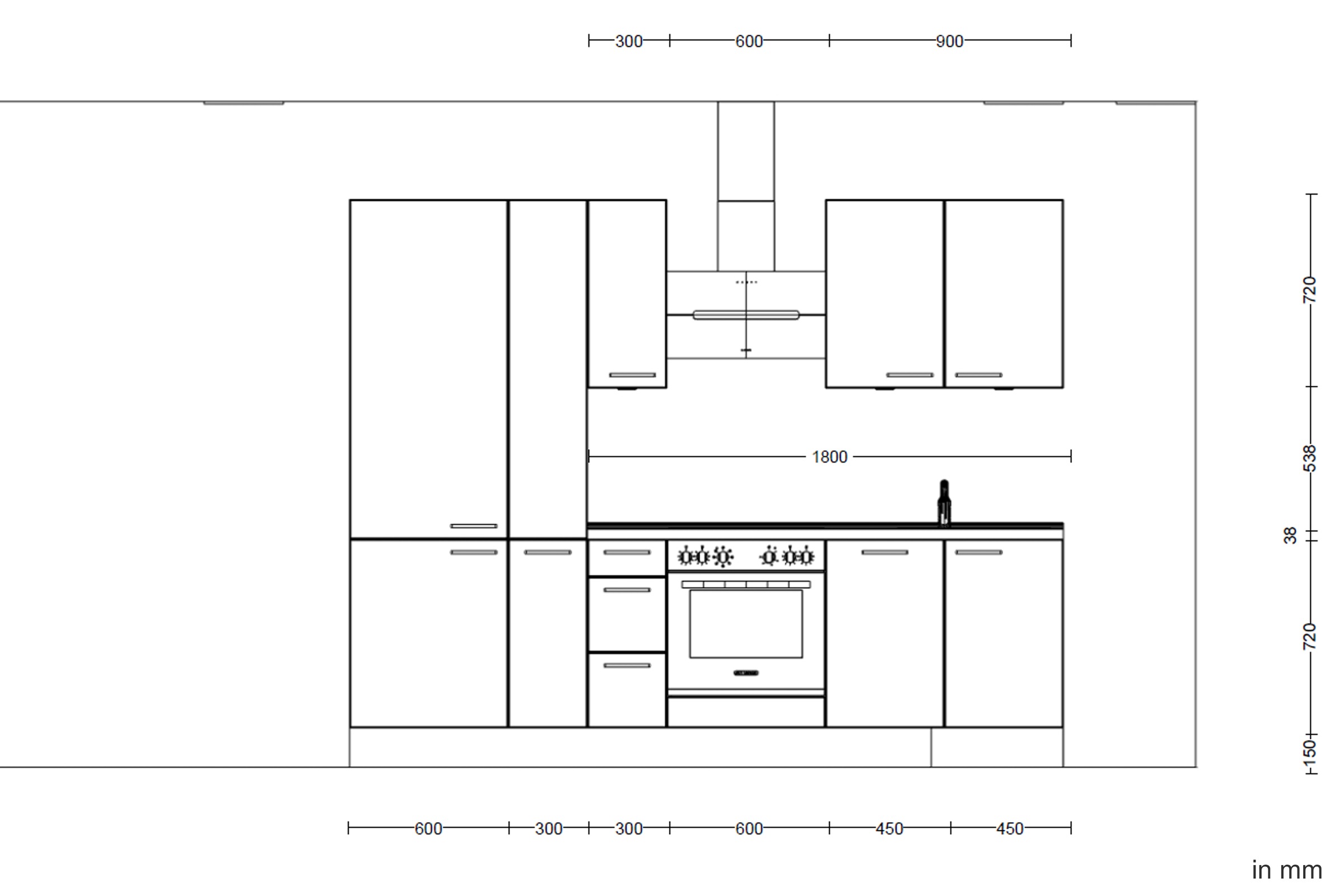 nobilia® Küchenzeile »"Structura II"«, vormontiert, Ausrichtung wählbar, Breite 270 cm, wahlw. mit E-Geräten