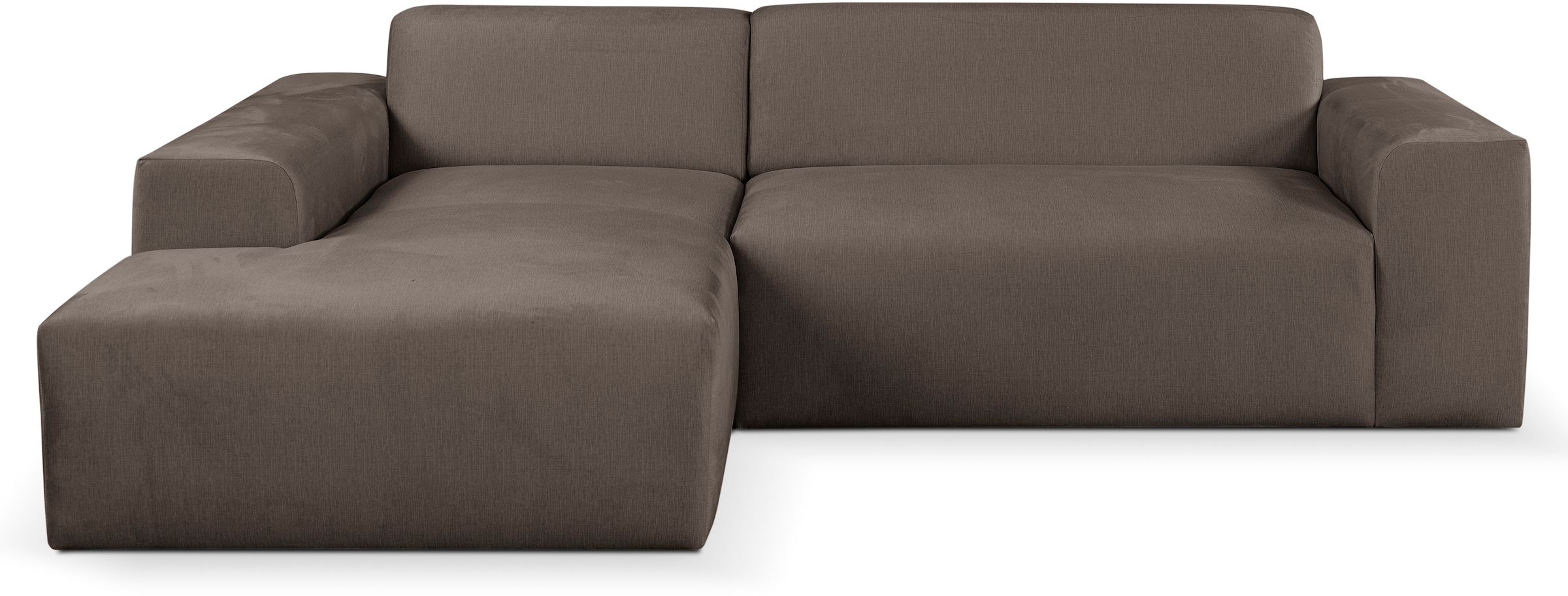 WERK2 Ecksofa »Zeus L-Form«, Curvy Trend Ecksofa mit urbaner Optik in weichem Cord