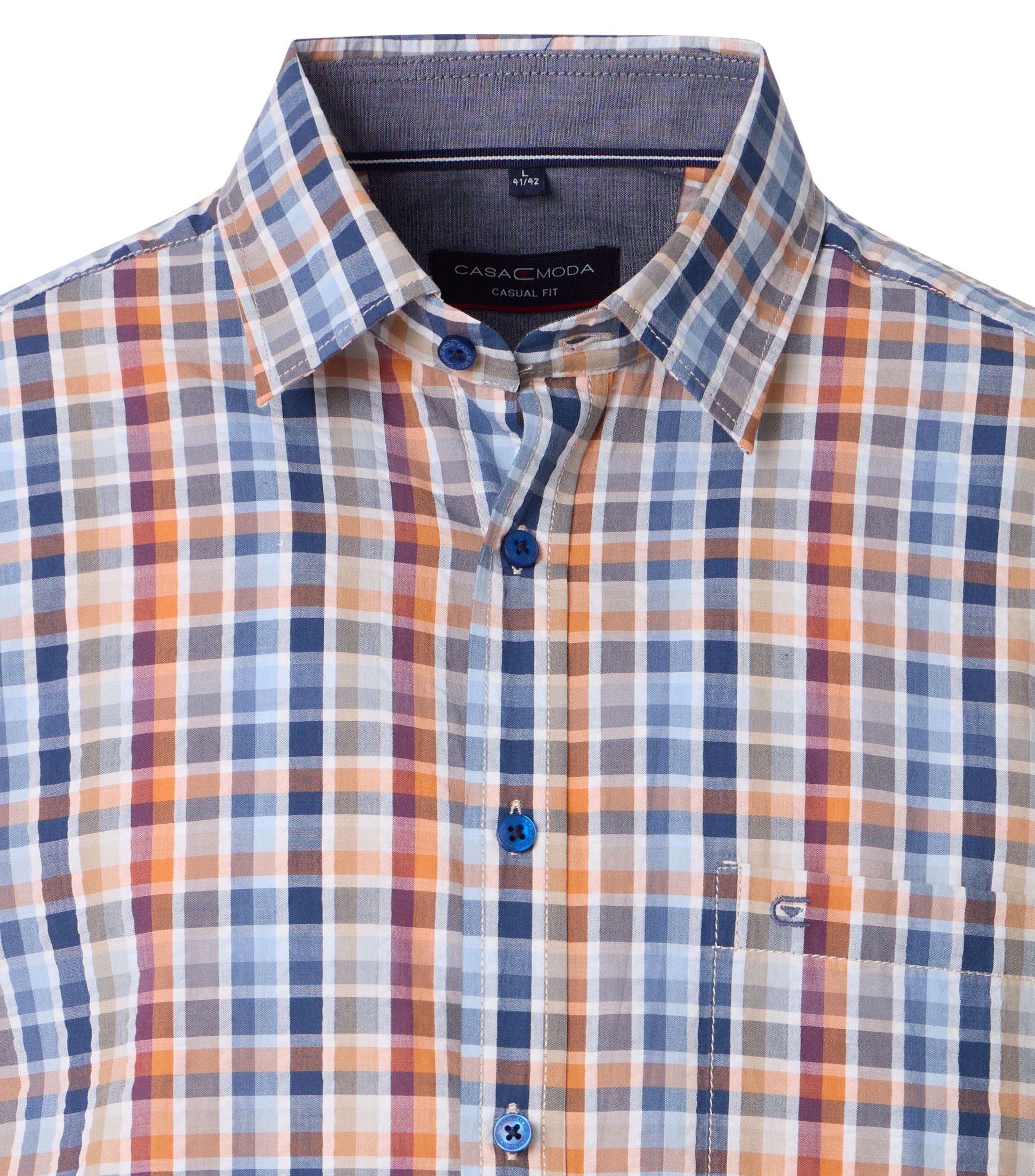 Thumbnail - CASAMODA Kurzarmhemd "CASAMODA Freizeithemd Kurzarm kariert"