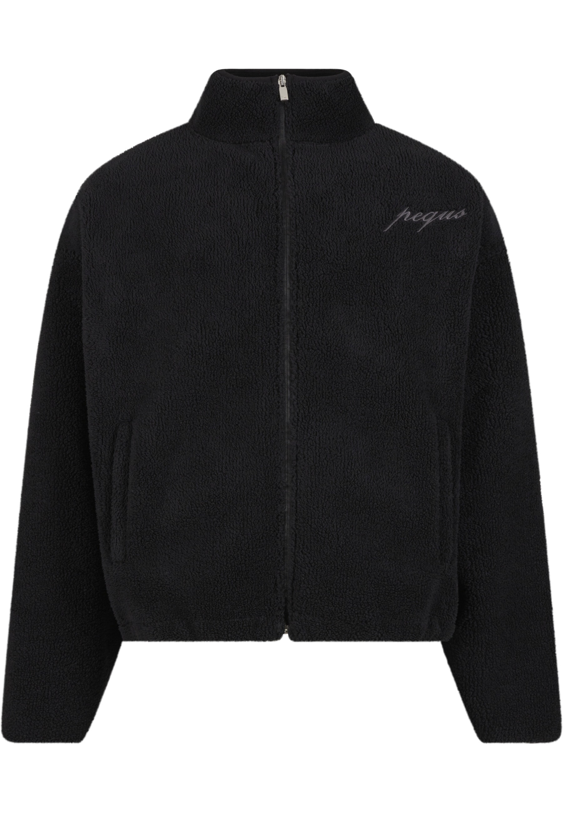 PEQUS Langmantel "PEQUS PEQUS Mykonos Script Teddy Fleece Jacket"