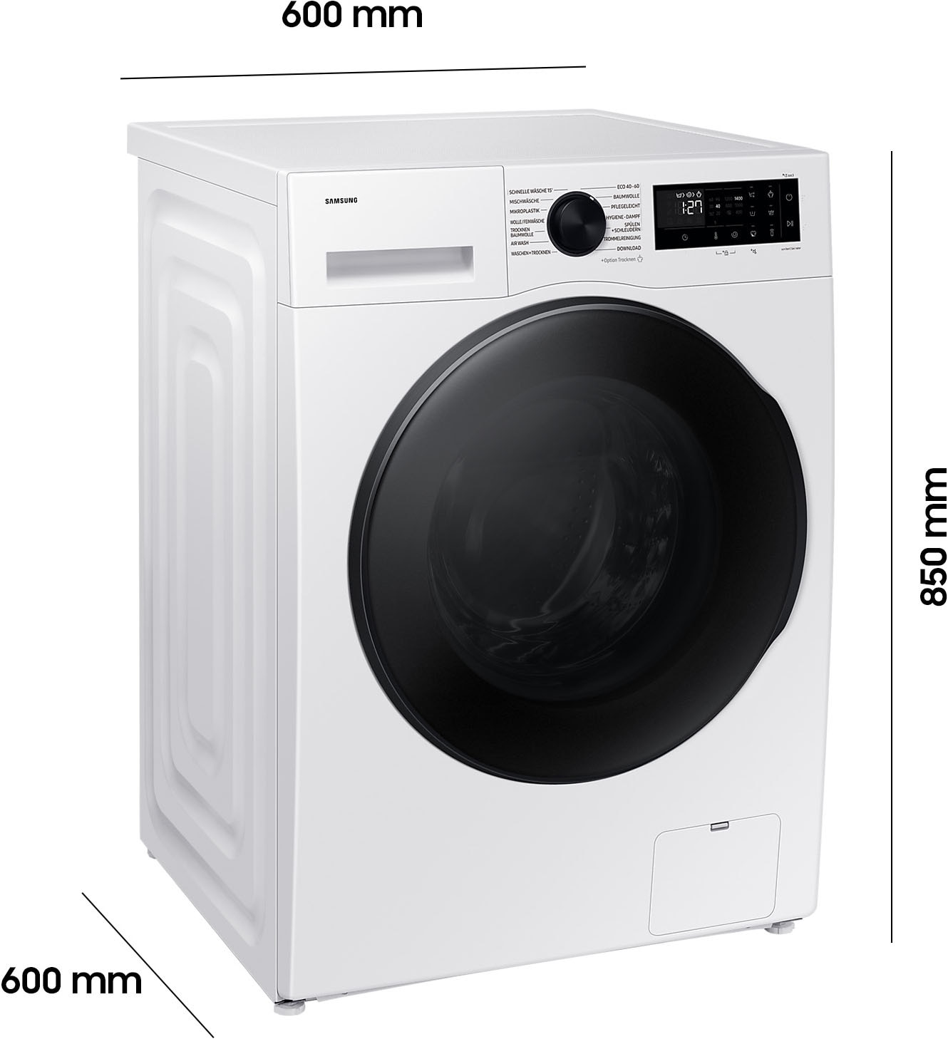 Samsung Waschtrockner »WD9EDG5B15BE«, WD7400D, Hygiene Dampfprogramm