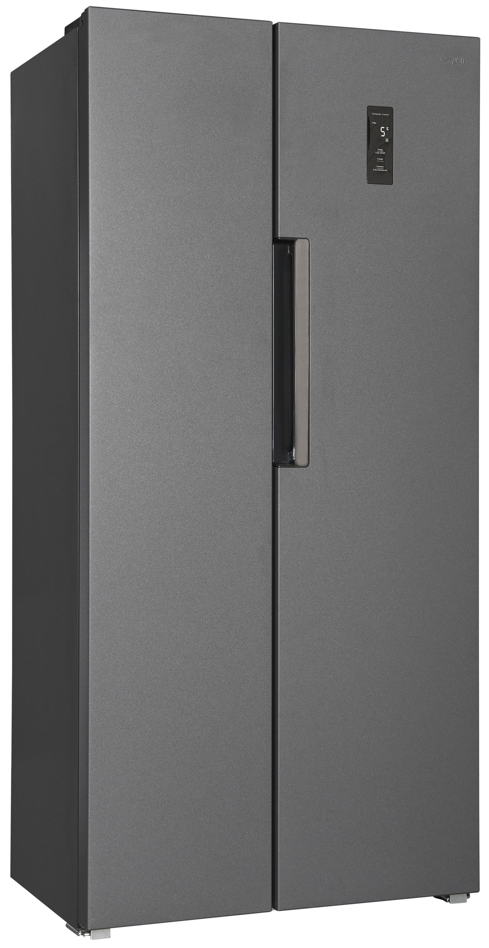 exquisit Side-by-Side "SBS450-360E anthrazit" 178,9 cm hoch 83 cm breit günstig online kaufen