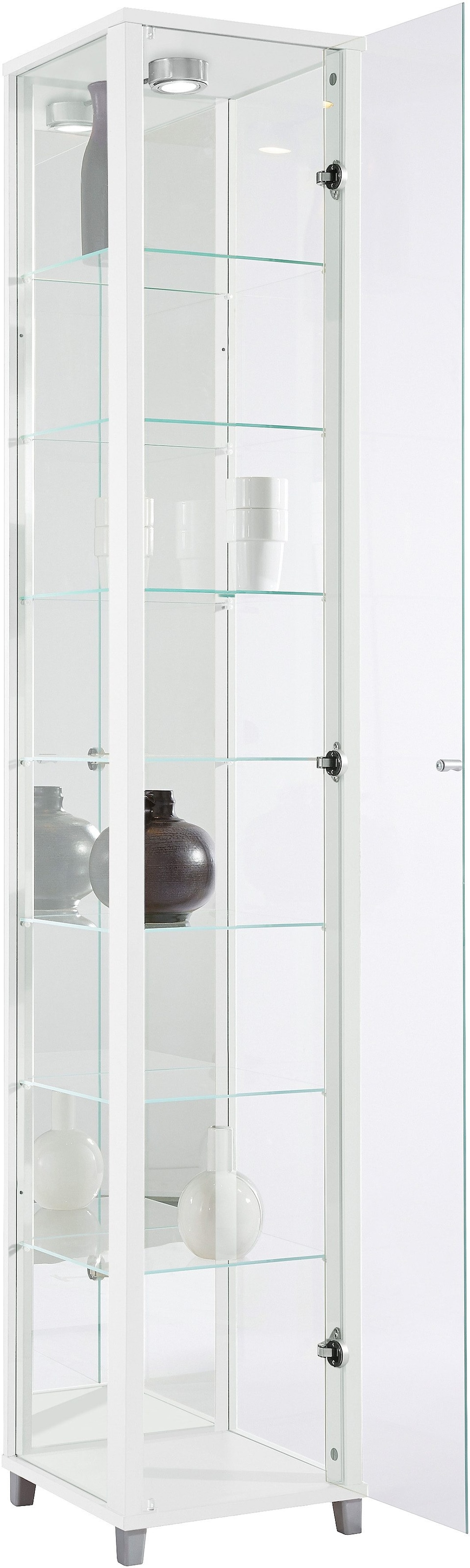 fif möbel Vitrine "OPTIMA", Standvitrine/Glasvitrine 1x Glastür,perfekt für Sammler,Sammlervitrine