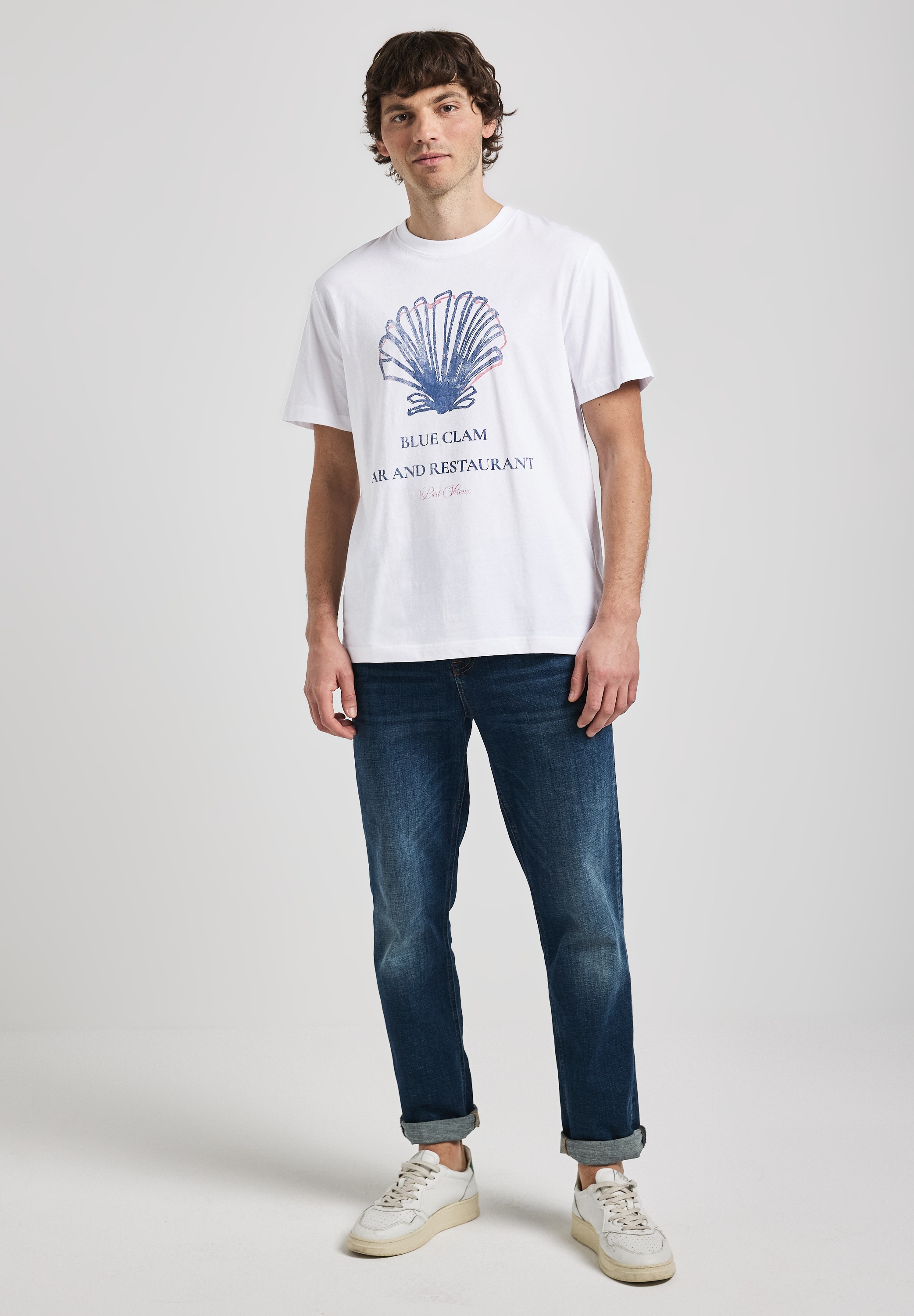 STREET ONE MEN T-Shirt, aus reiner Baumwolle