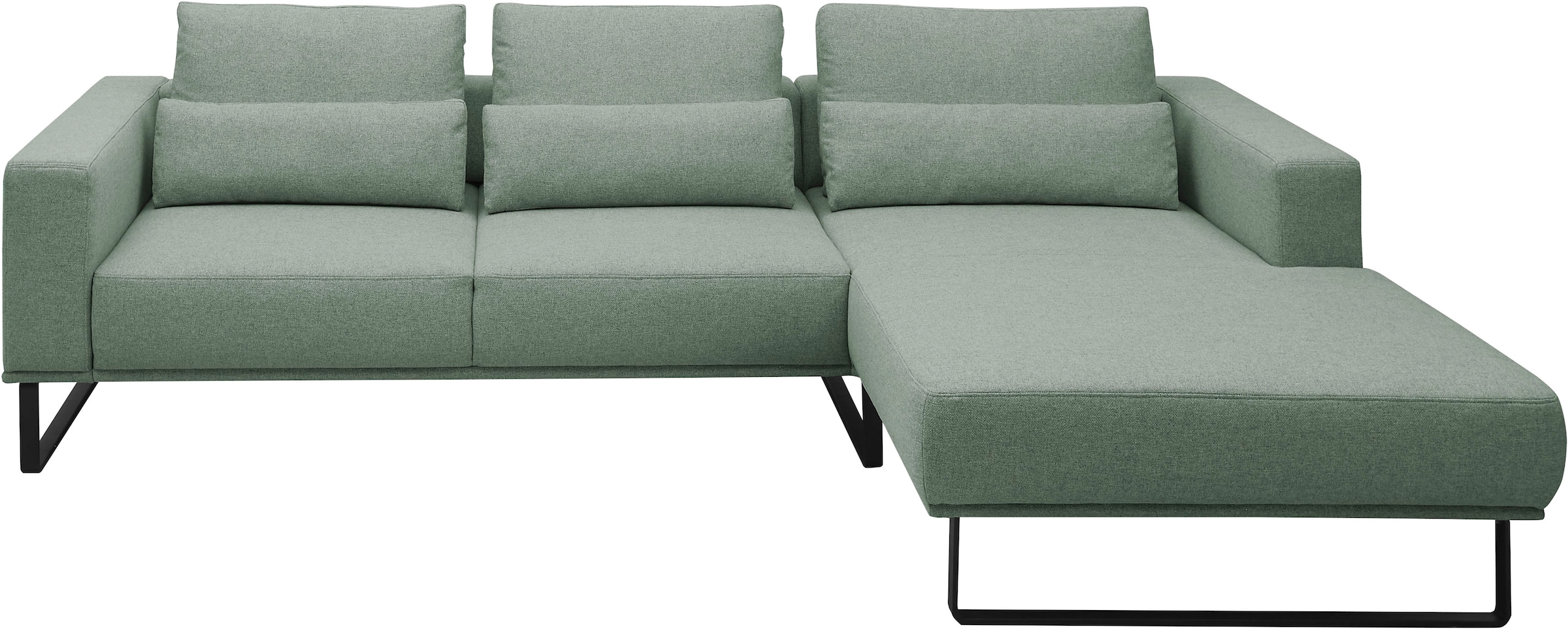 Musterring Ecksofa "JustB PM100" Modernes Design mit schwarzen Metallkufen und 292 cm Breite - 6 Farben
