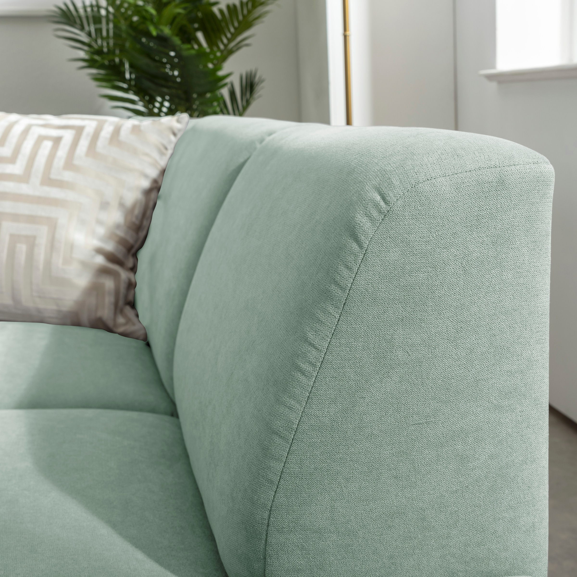 Max Winzer® Ecksofa »Blackpool modern, mittlere Sitzhärte mit hochwertiger Schaumpolsterung«, Lounge-Charakter durch niedrigen, leicht gewölbten Rücken