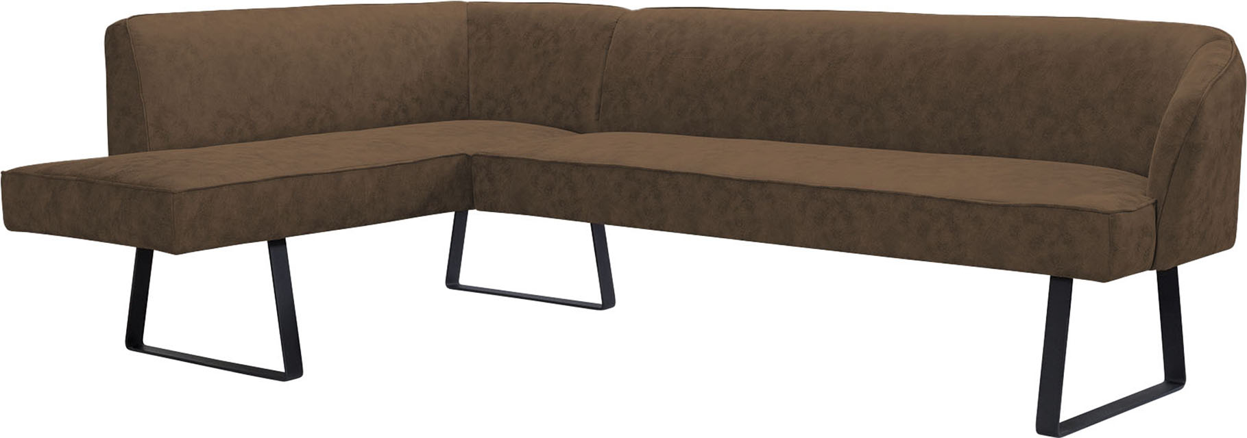 Thumbnail - exxpo - sofa fashion Eckbank "Americano", mit Keder und Metallfüßen, Bezug in verschiedenen Qualitäten