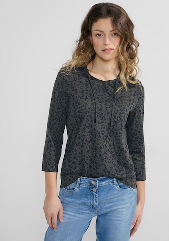 3/4-Arm-Shirt, im soften Baumwoll-Mix