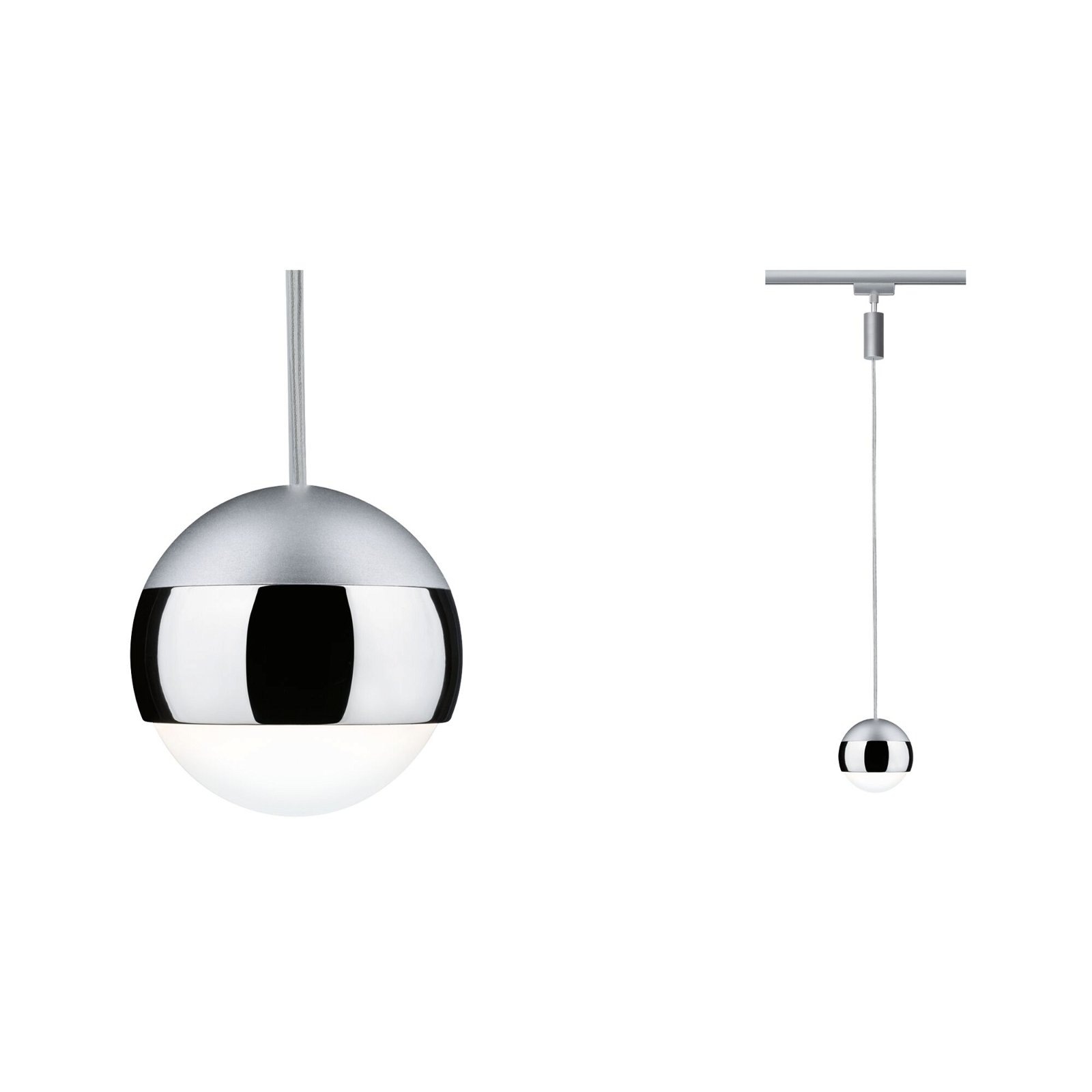 Paulmann Schienensystem-Leuchten »URail Pendel Capsule II 440lm 6,3W 4000K 230V Chrom matt, Chrom«, dimmbar