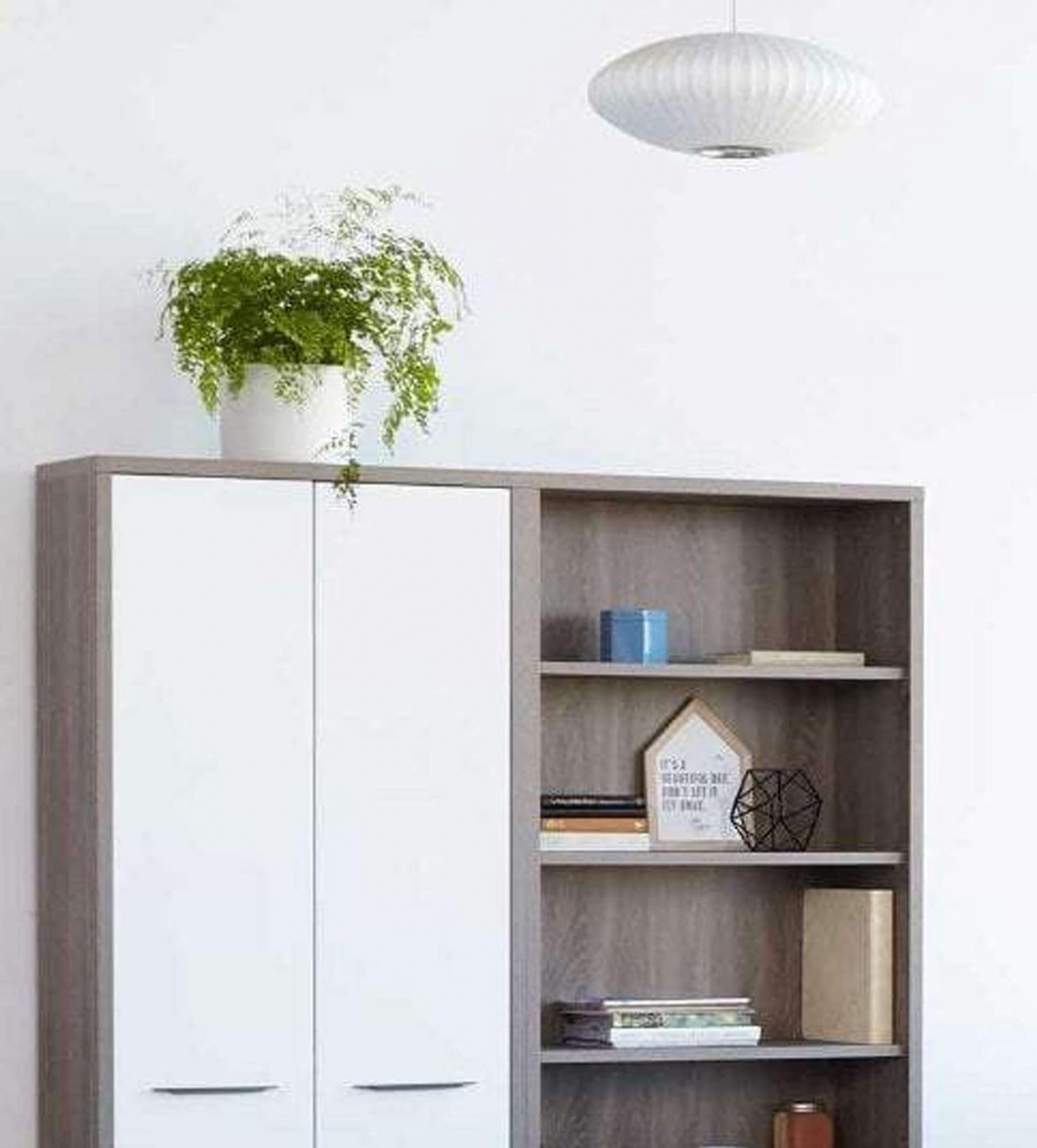 Composad Aktenschrank »DISEGNO, Bücherregal, 2 Türen, lackierte Fronten,«, verstellbare Böden, Höhe 217 cm, 100% recyceltes Holz, Made in Italy