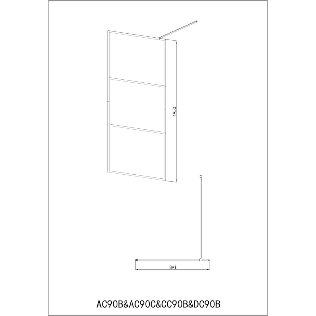 Sanotechnik Walk-in-Dusche »AC90C«