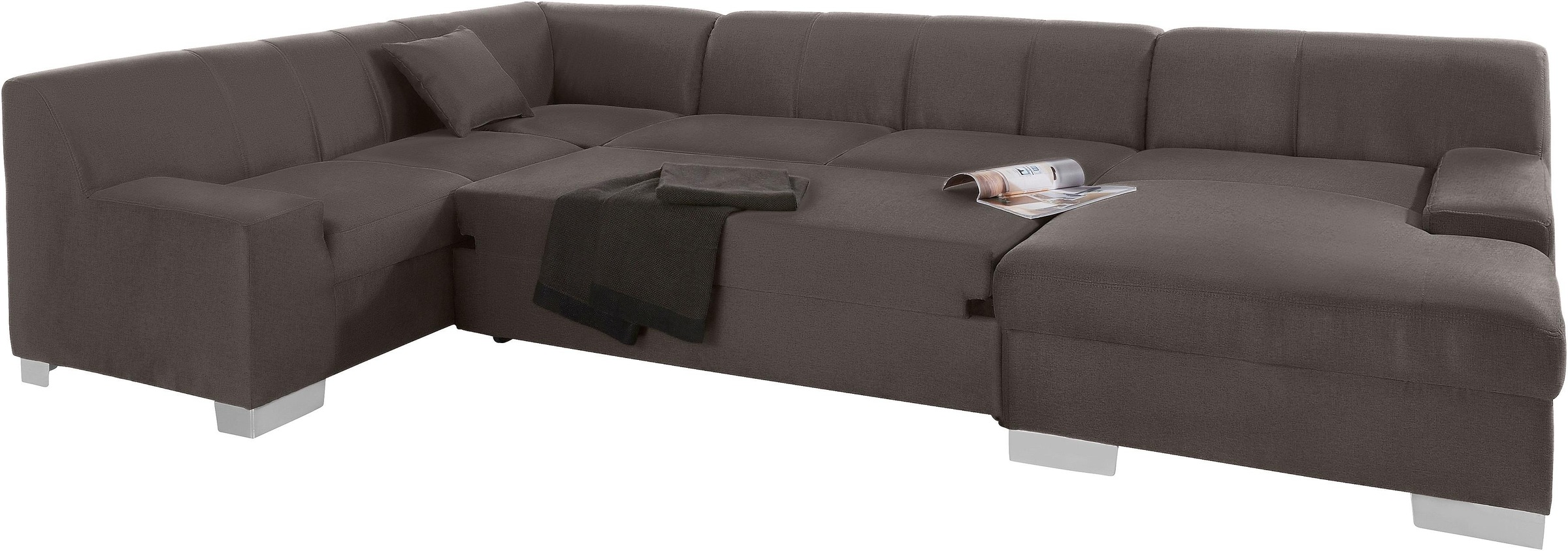 DOMO collection Wohnlandschaft "Bero, elegant und zeitlos, flache Armlehnen günstig online kaufen