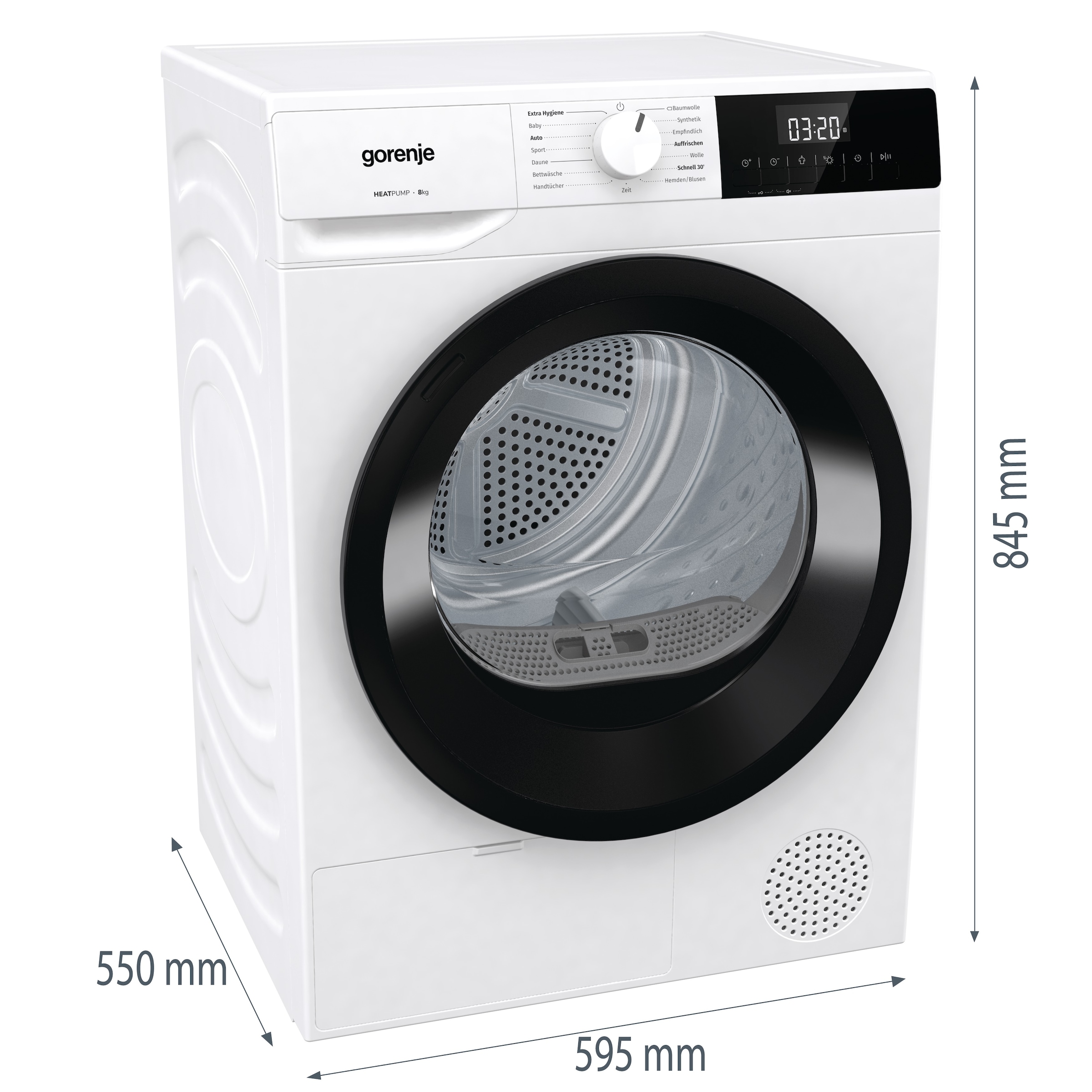 GORENJE Wärmepumpentrockner »WaveDHNE82«, 8 kg, TwinAir - effizienteres Trocknen