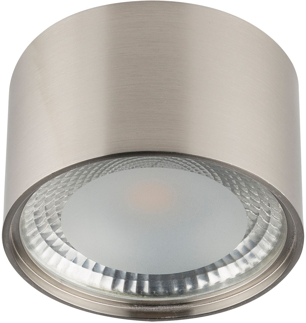 GLOBO LIGHTING LED Deckenleuchte »SERENA«, Leuchtmittel LED-Modul | LED fest integriert, Deckenlampe / Wohnbereich/ Nickel matt / rund / Aufbauleuchte