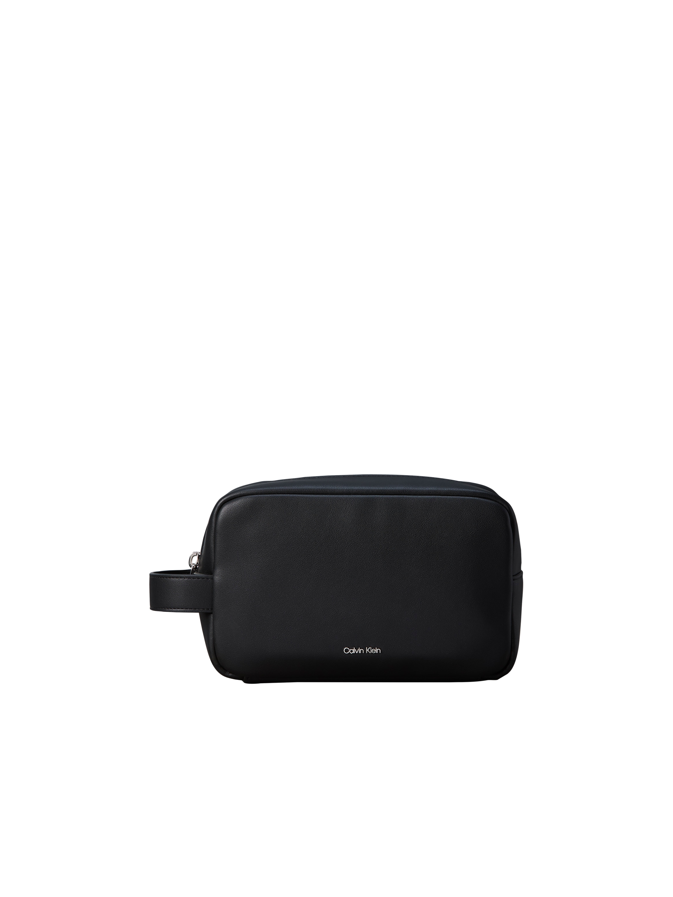 CALVIN KLEIN Kulturbeutel "RAISED DOPP KIT", schwarz, Lederimitat, unifarben, Taschen, Unisex Kosmetiktasche, Minibag mit Handschlaufe