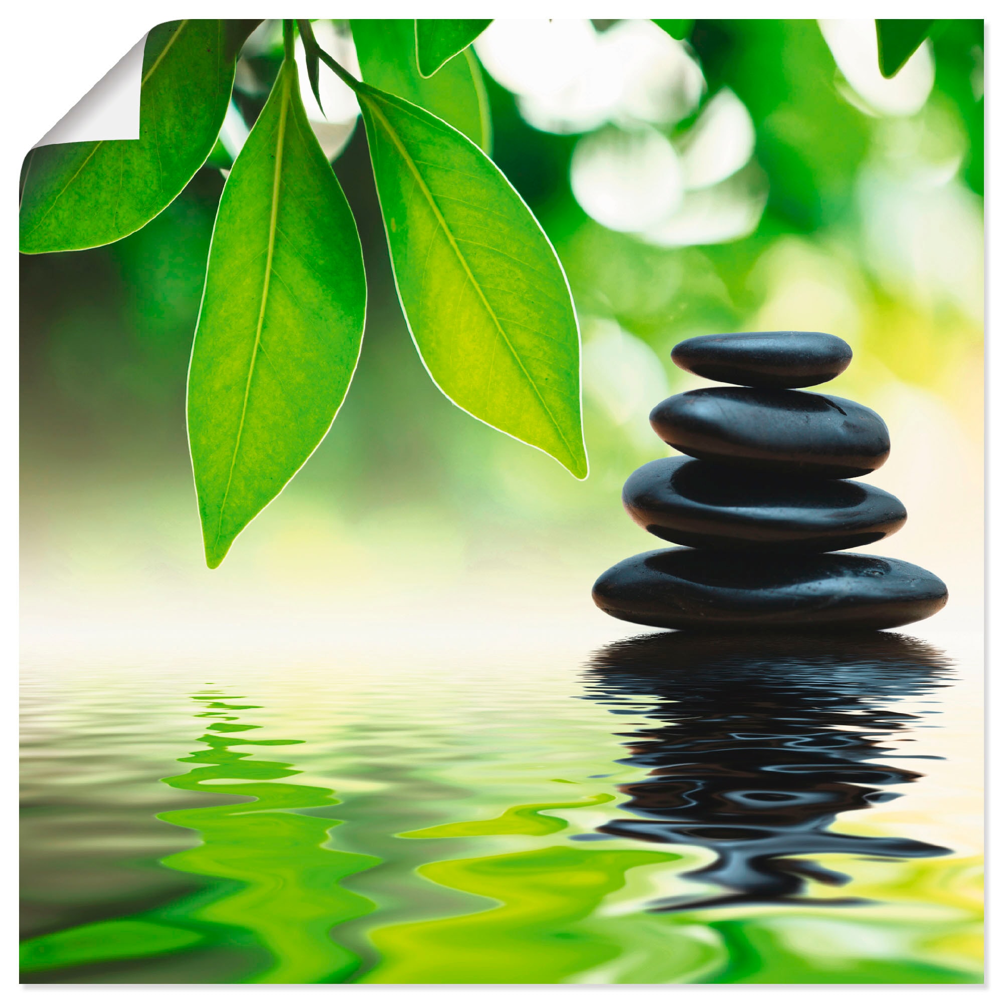 Artland Wandbild "Zen Steinpyramide auf Wasseroberfläche" Zen 1 Stk. tlg. a günstig online kaufen
