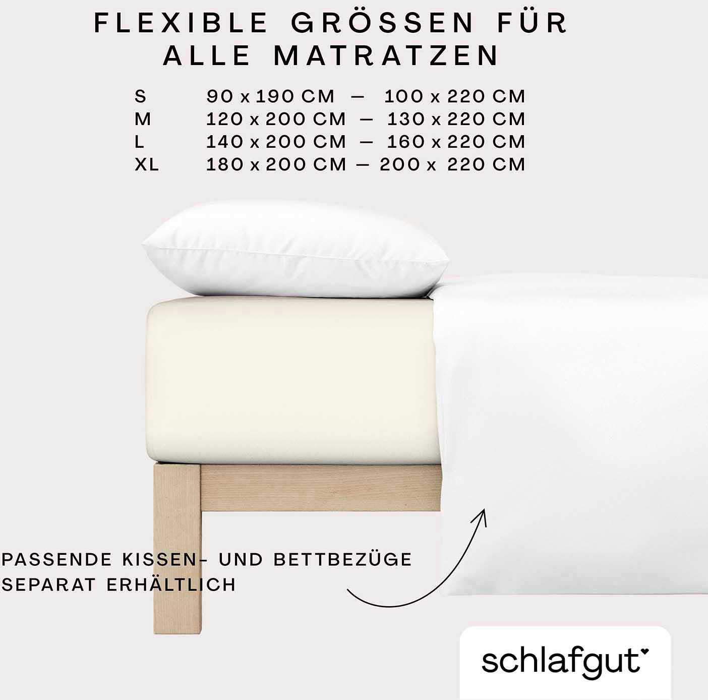 Schlafgut Spannbettlaken »Premium«, Zero Waste Verpackung, PREMIUM Qualität