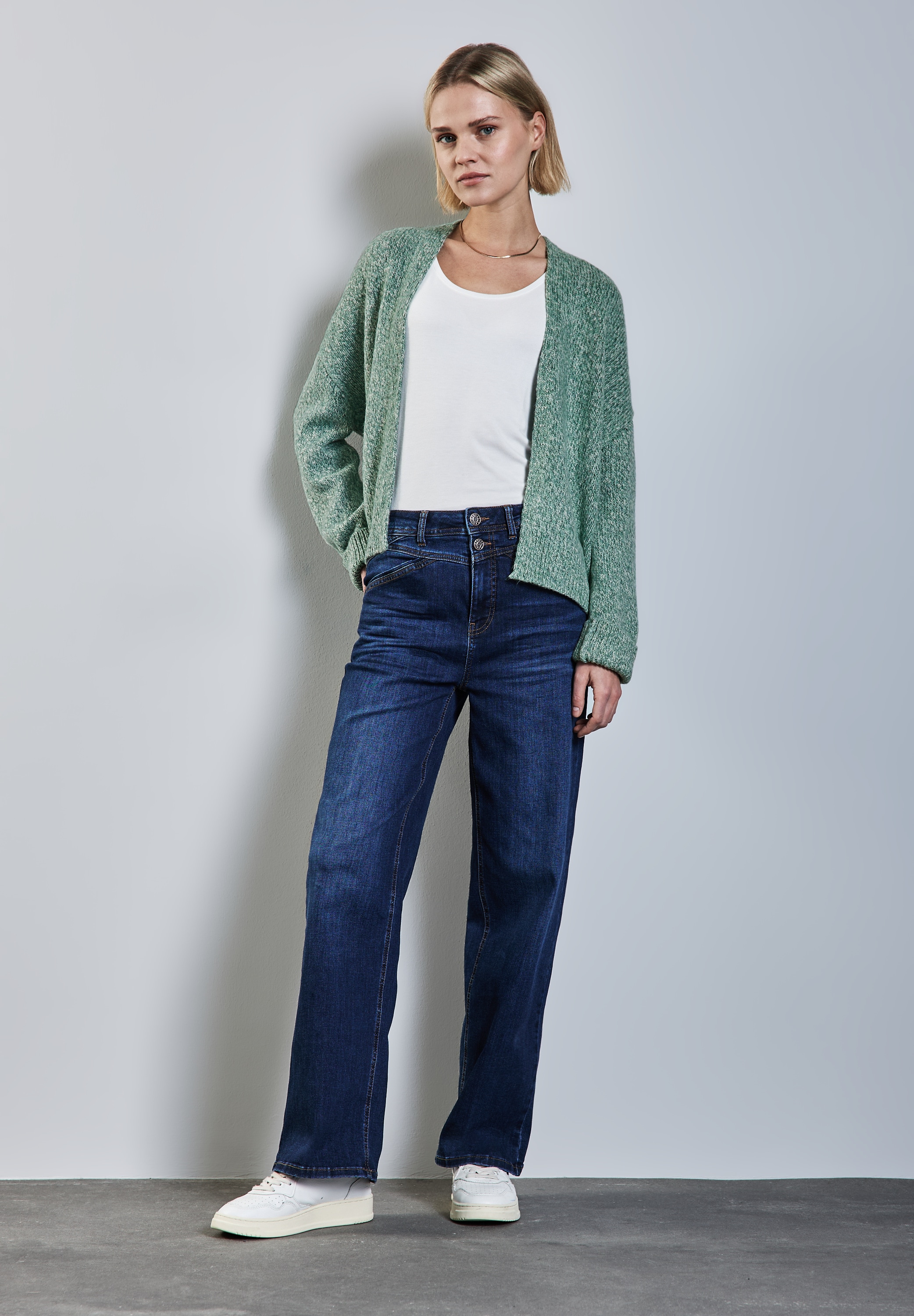 STREET ONE Cardigan, aus softem Materialmix
