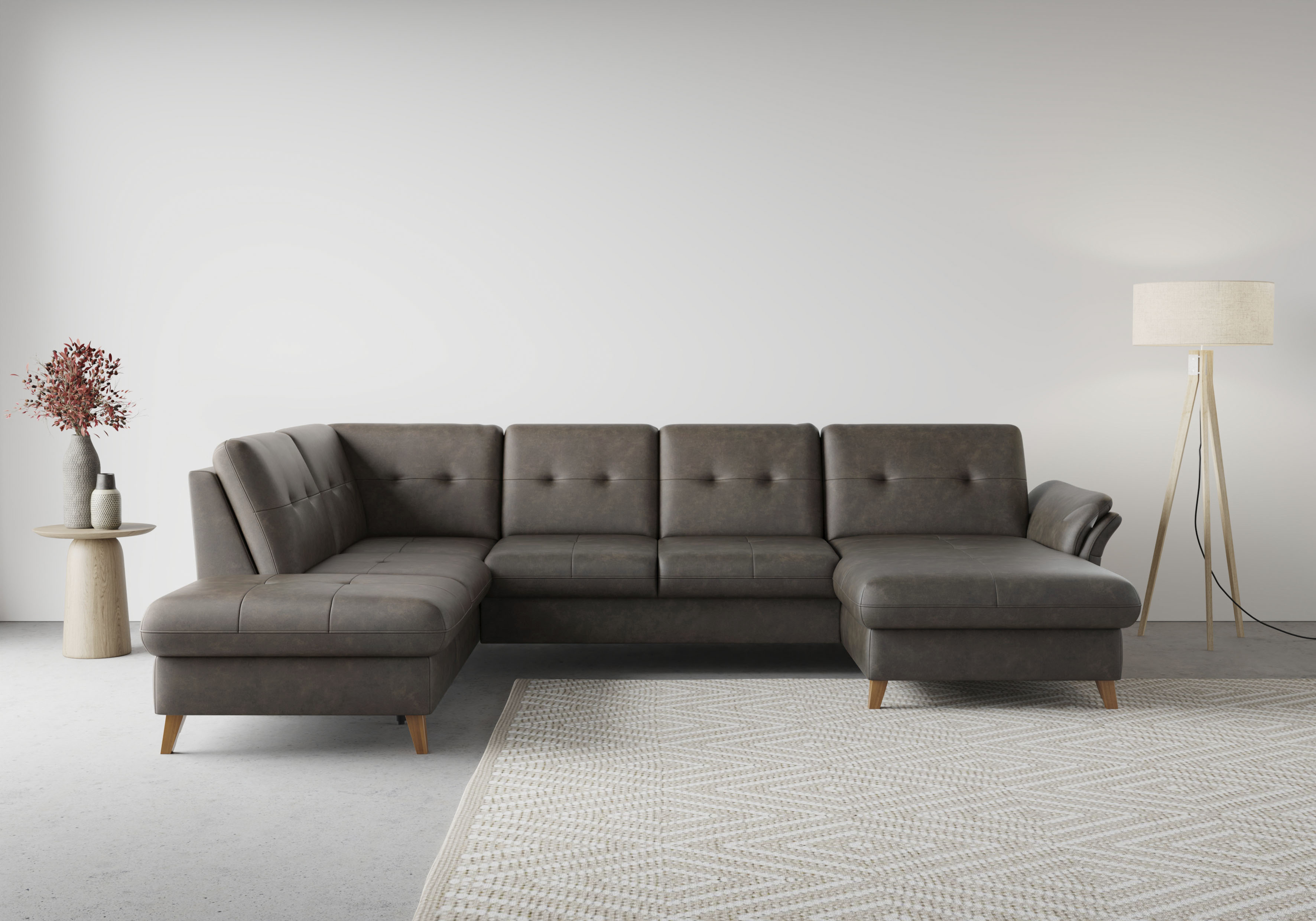 sit&more Wohnlandschaft "Göteborg" inkl. Sitztiefenverstellung, wahlweise mit Bettfunktion & Bettkasten