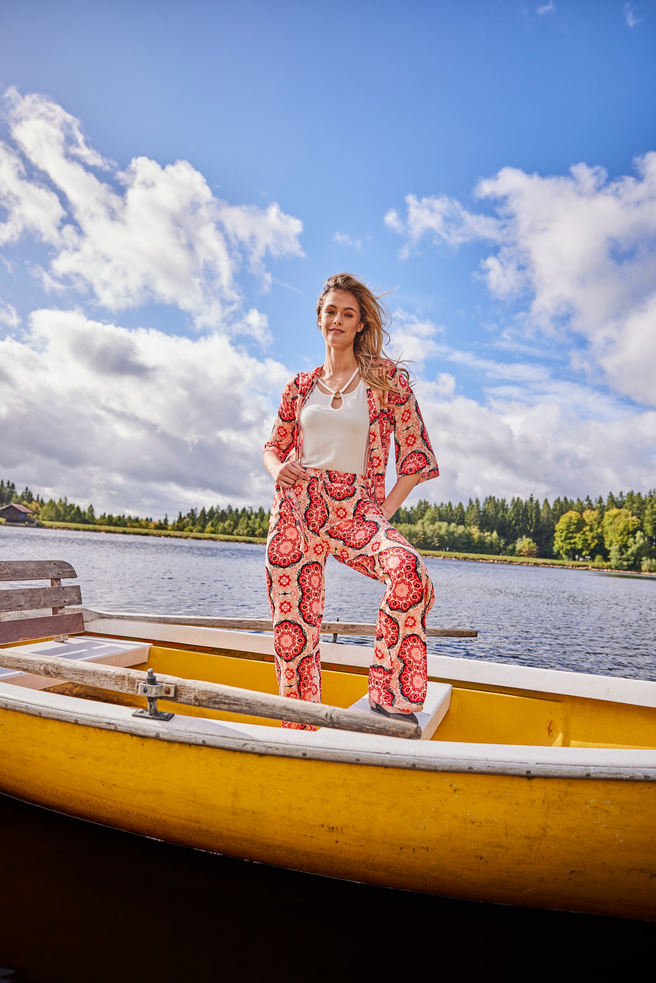 Aniston CASUAL Blusenkimono mit fantasievollem Mandala-Druck - NEUE KOLLEKTION