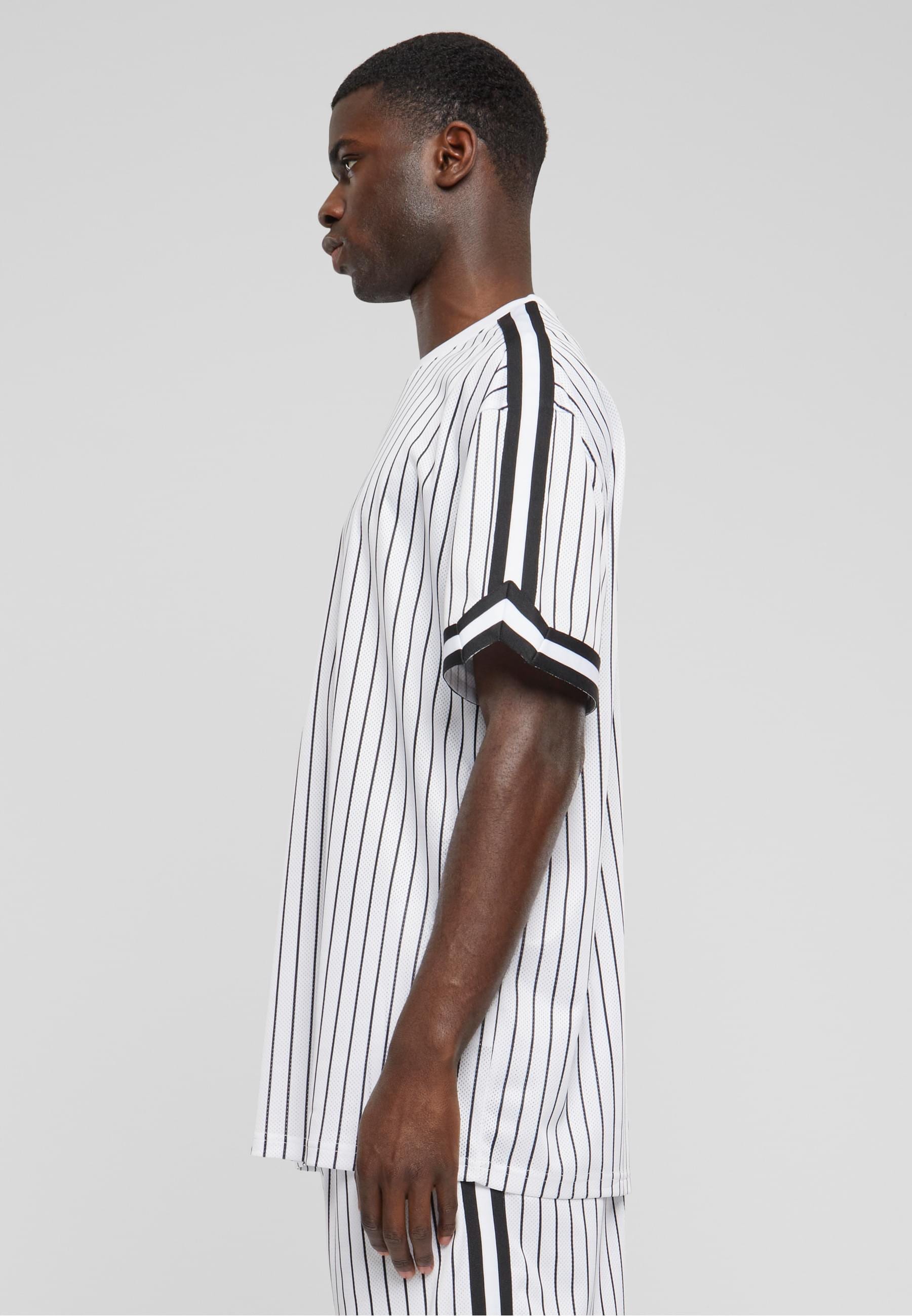 URBAN CLASSICS T-Shirt »Urban Classics Herren Oversized Striped Mesh Tee«, (1 tlg.)