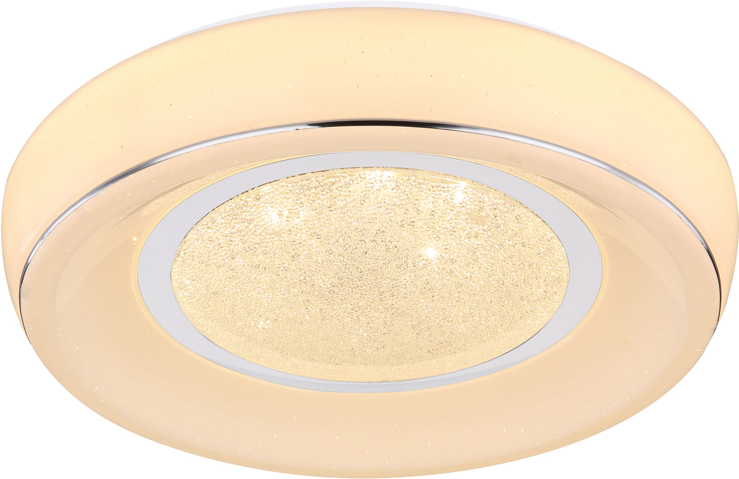 GLOBO LIGHTING LED Deckenleuchte »MICKEY«, Leuchtmittel LED-Modul | LED fest integriert, Deckenlampe/rund/Wohnzimmer/Schlafzimmer/Kristalle