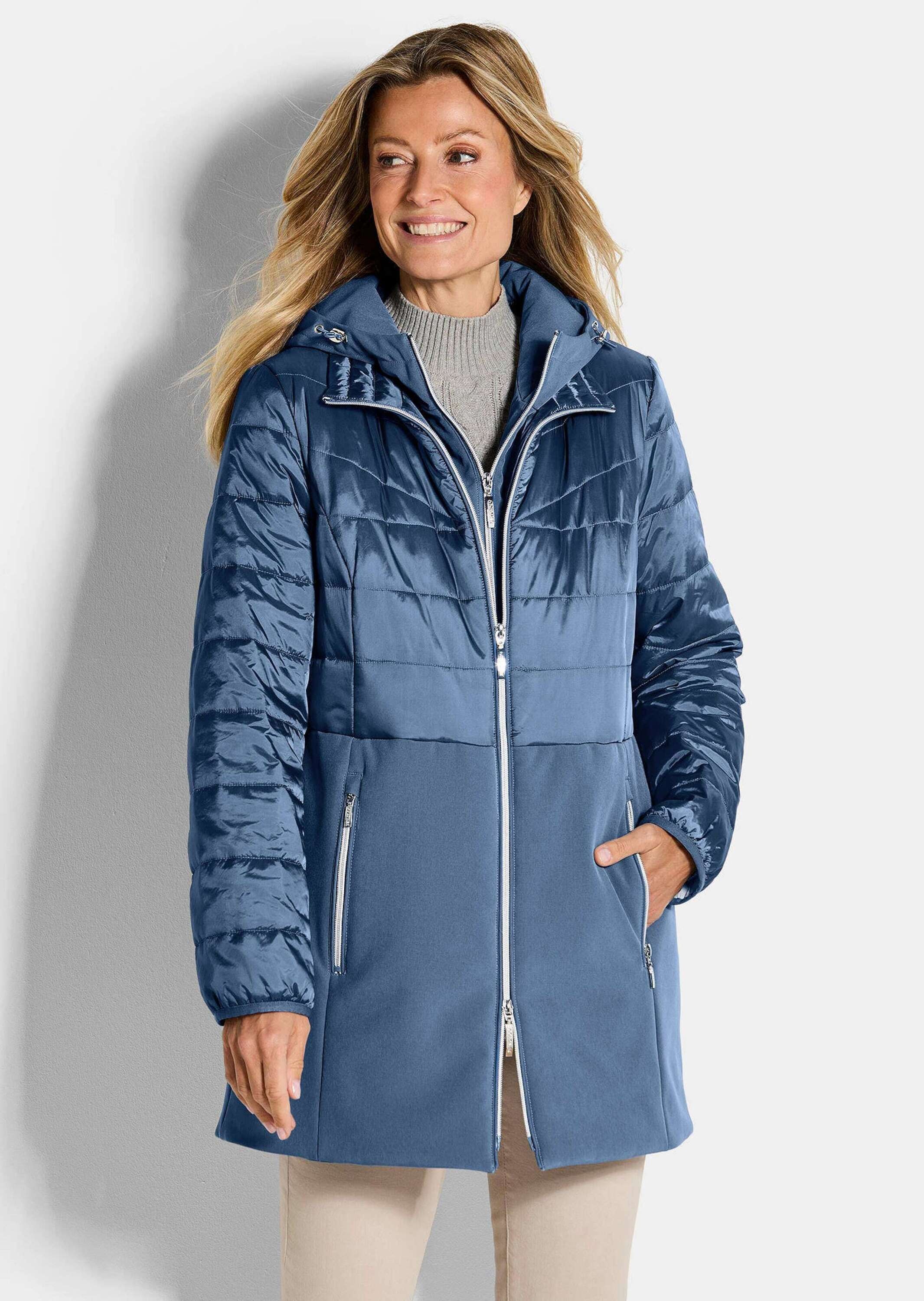 GOLDNER Langmantel »Kurzgröße Steppmantel mit Softshell-Einsatz«