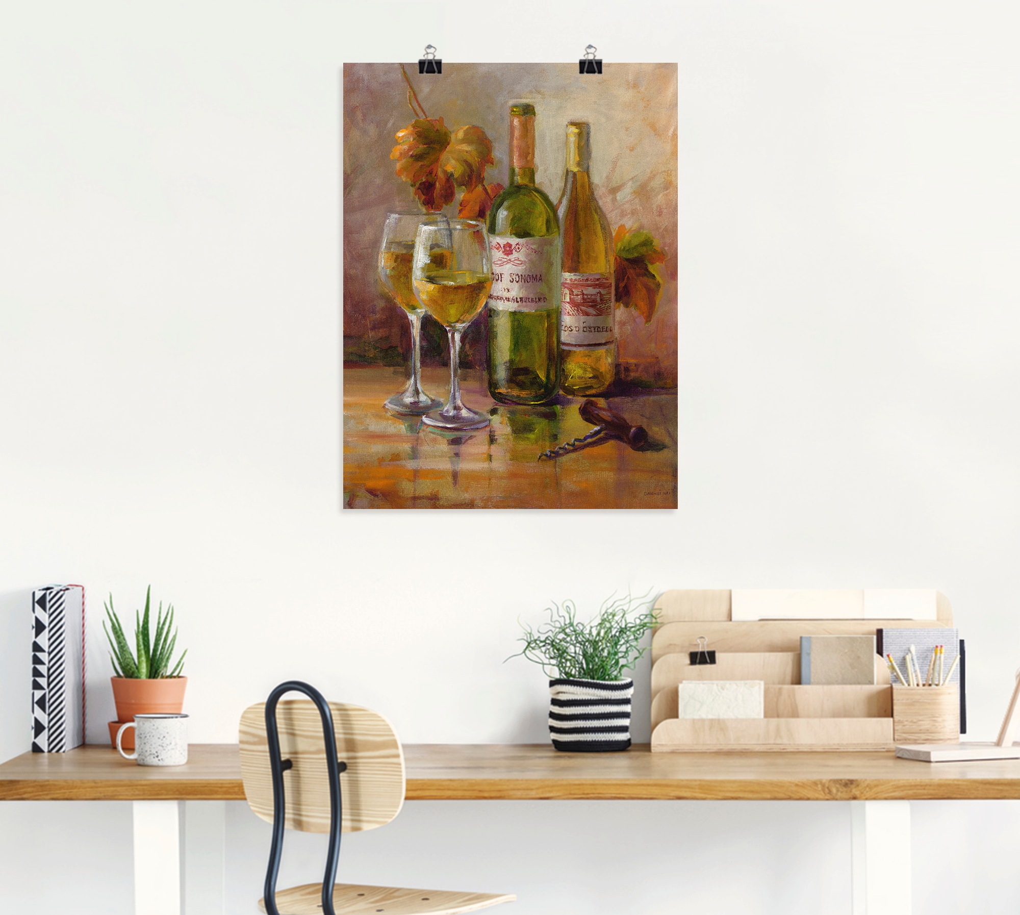 Artland Wandbild "Offener Wein II", Getränke, (1 St.), als Leinwandbild, Po günstig online kaufen