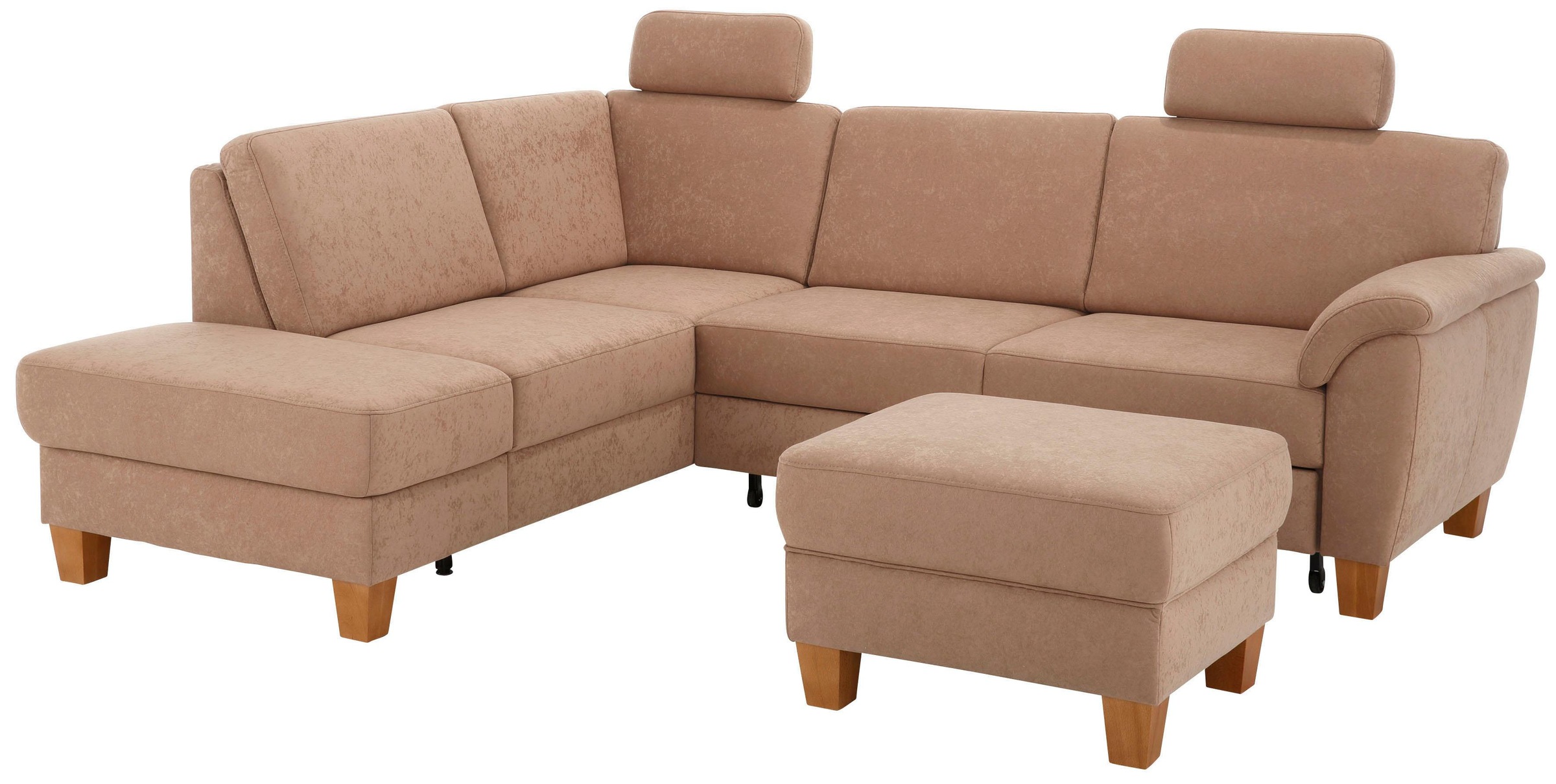 Home affaire Ecksofa "Alta L-Form" mit Federkern und Kontrastnaht, Füße Buc günstig online kaufen