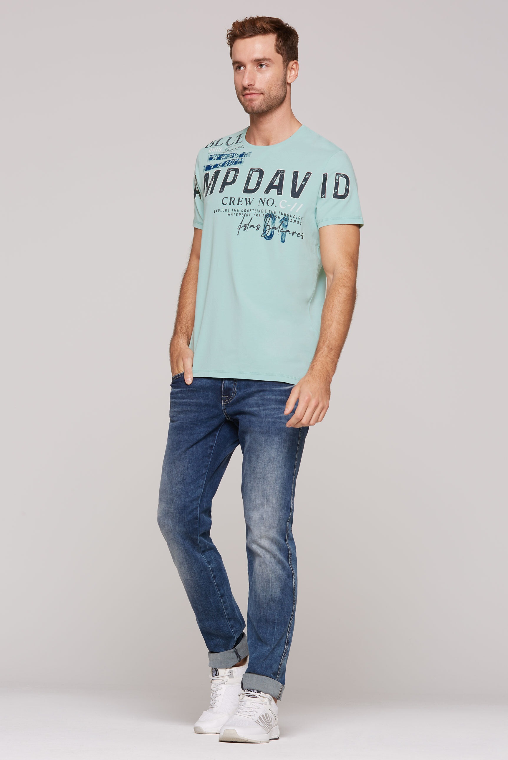 CAMP DAVID Rundhalsshirt, mit Baumwolle