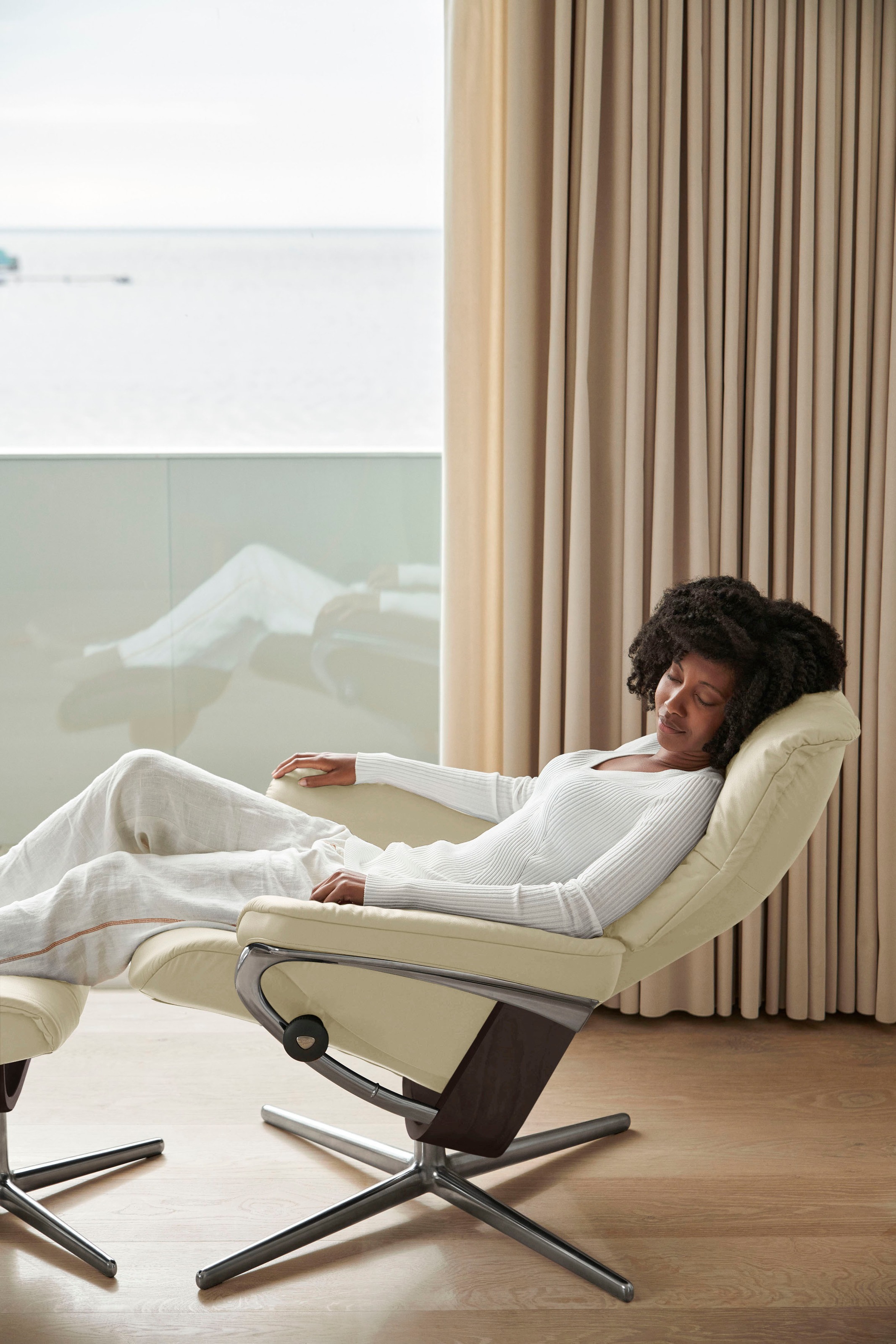 Stressless® Relaxsessel »Mayfair«, mit Cross Base, Größe S, M & L, Holzakzent Wenge