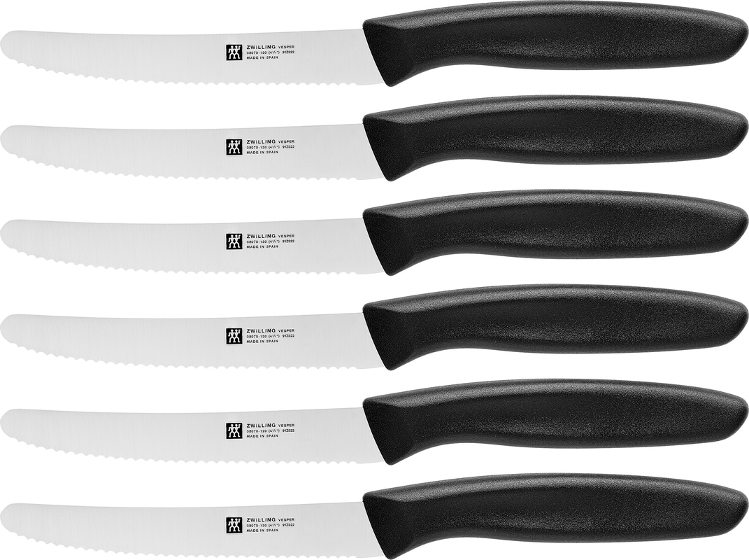 Zwilling Brotzeitmesser »Twin Grip«, (Set, 6 tlg.), Nitrostahl