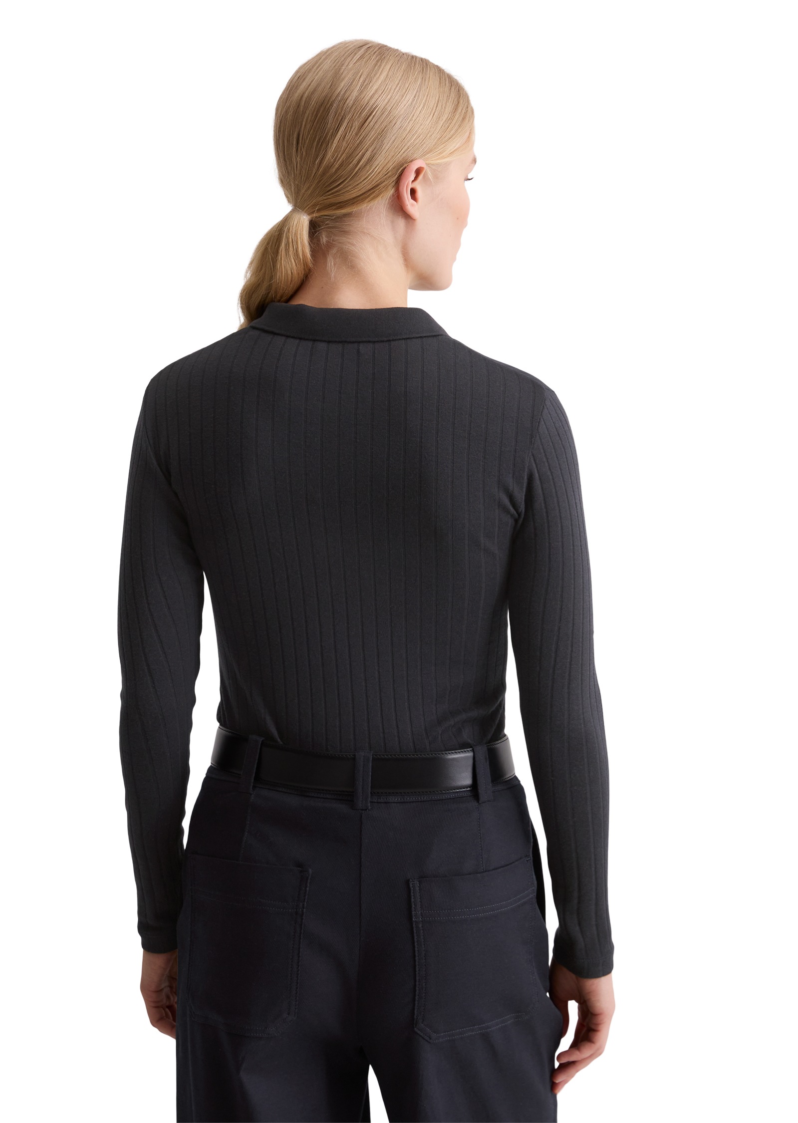 Marc OPolo Langarm-Poloshirt Jersey aus Organic-Cotton-Modal-Mix, regular f günstig online kaufen