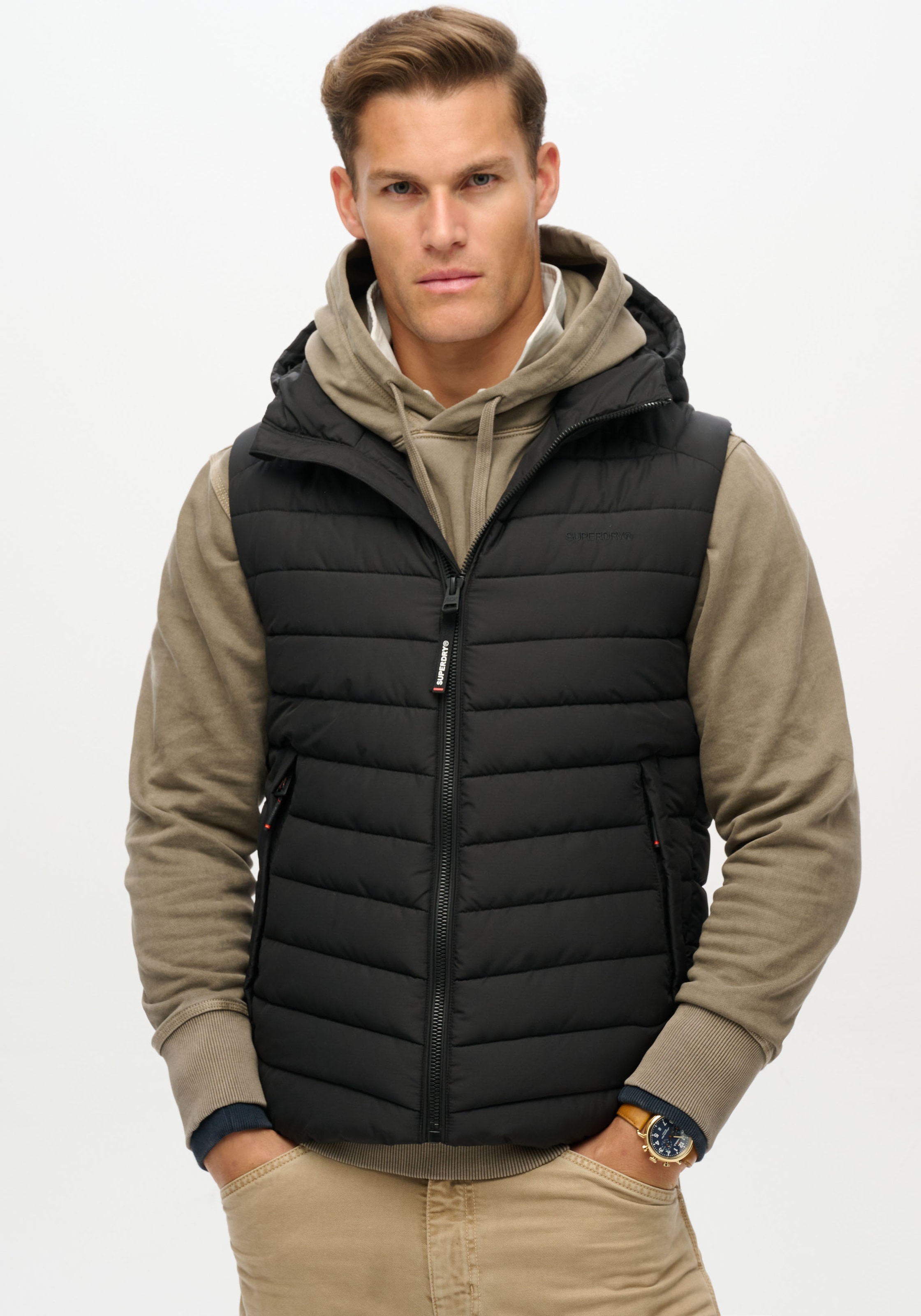 Superdry Steppweste »HOODED FUJI SPORT PADDED GILET«