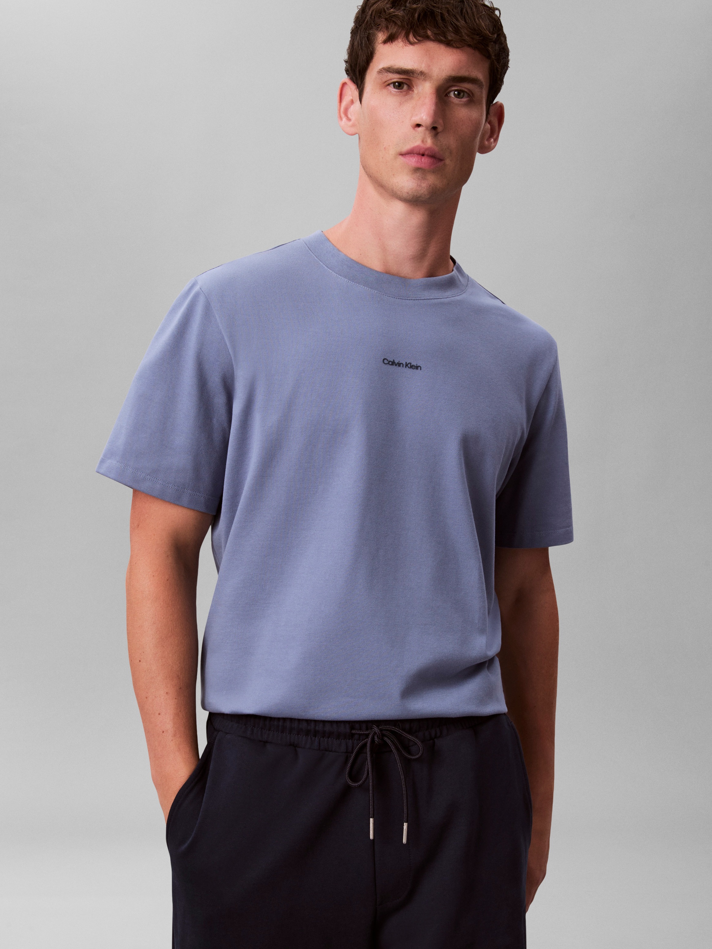 Calvin Klein T-Shirt "SS STRETCH PIQUE NANO EASY TEE" Mit Rundhalsausschnit günstig online kaufen