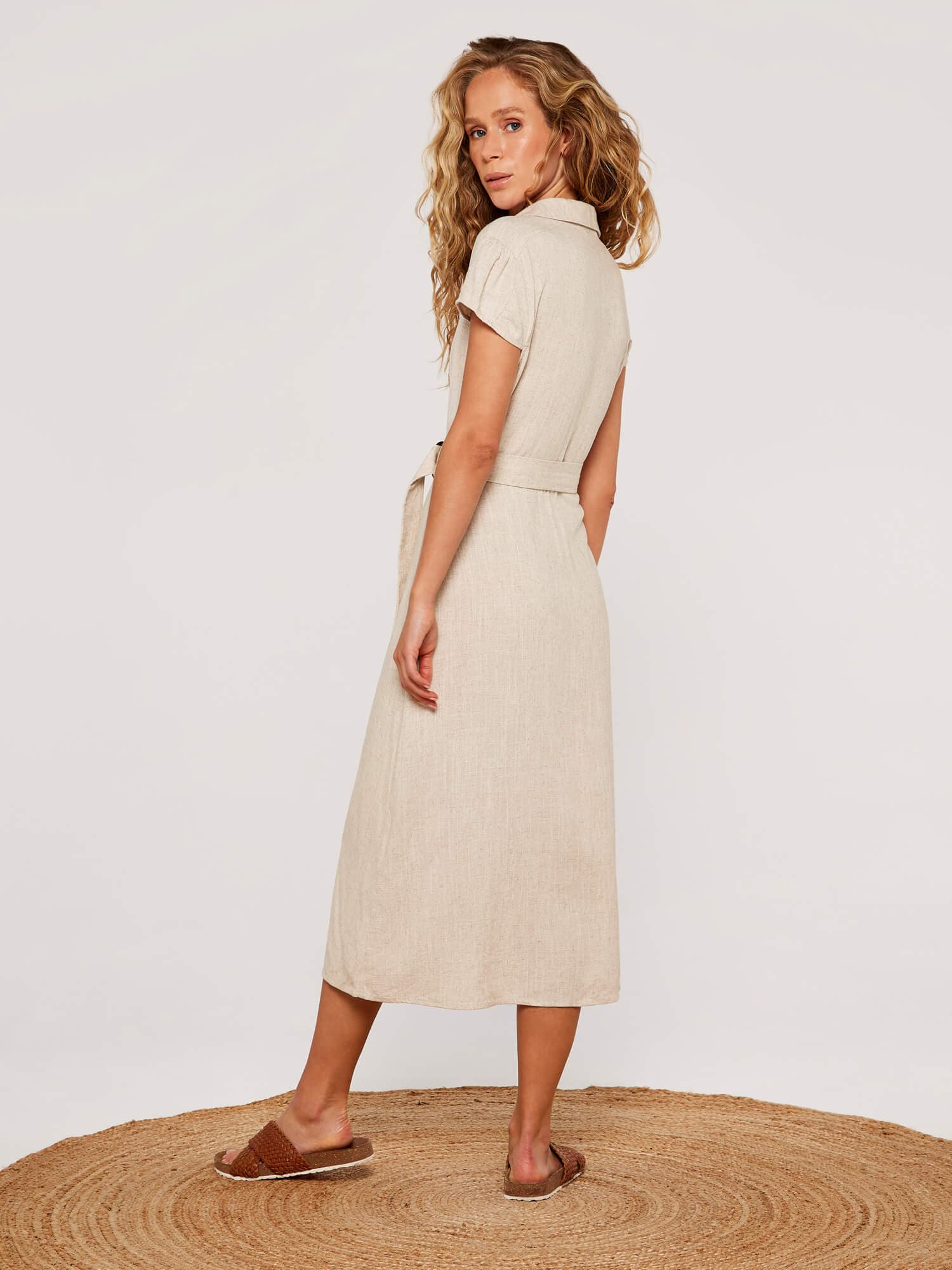 Apricot Shirtkleid »Midikleid« mit  Gürtel, 2 tlg. mit Gürtel