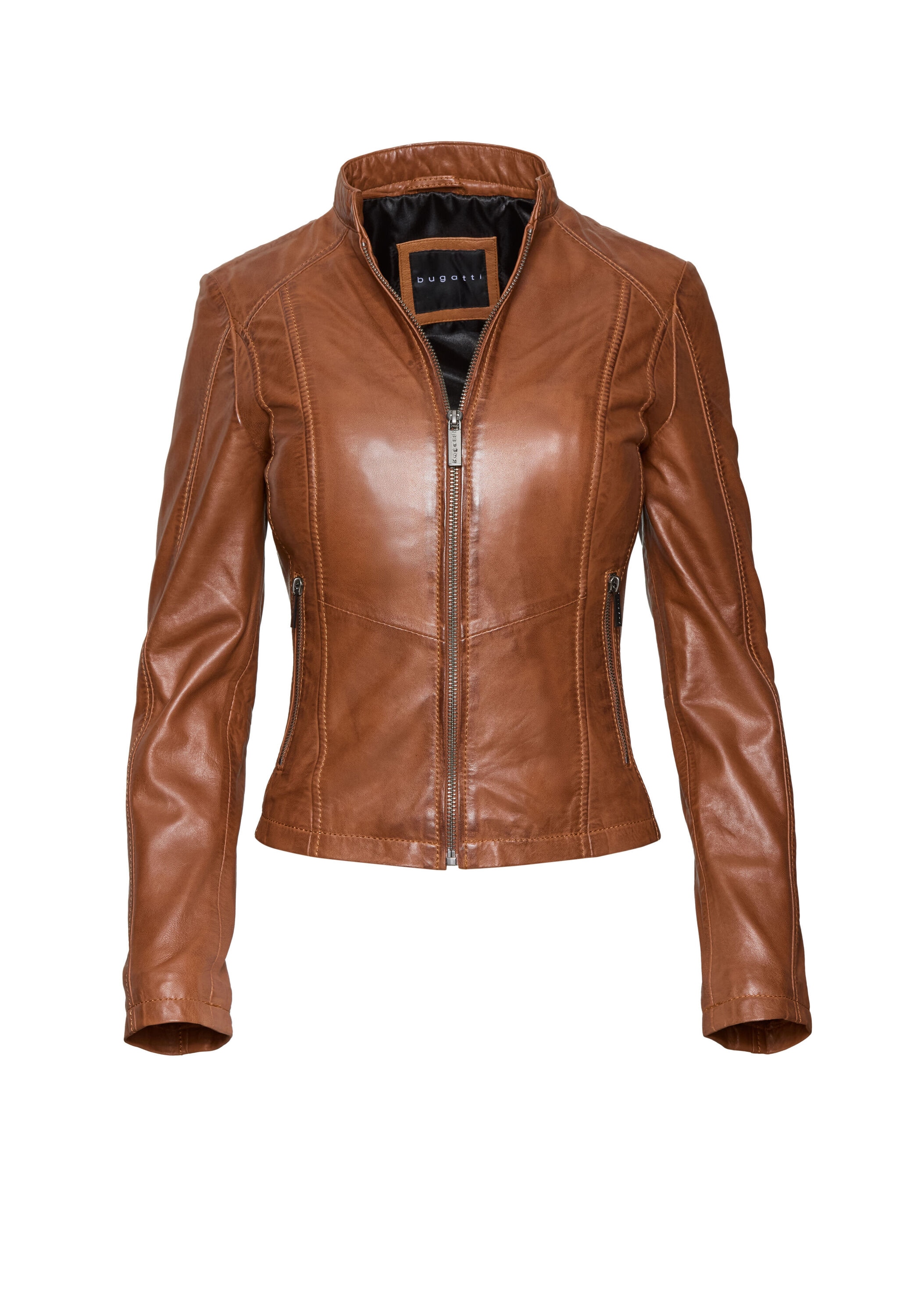 bugatti Lederjacke "BULady-114" ohne Kapuze aus weichem Leder