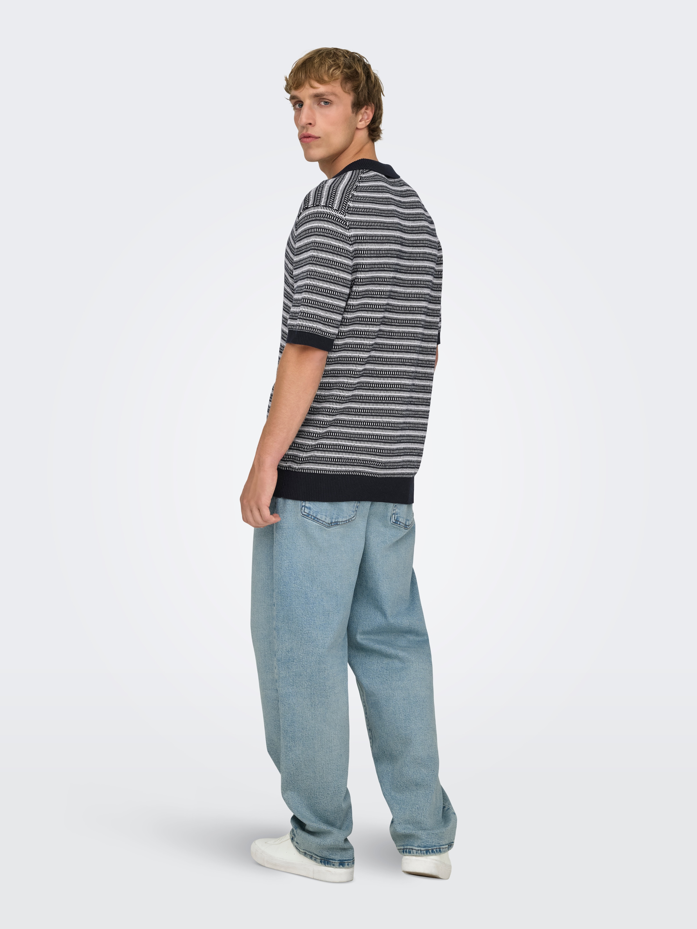 ONLY & SONS Polokragenpullover »ONSTILO REG SS SPLIT NECK KNIT NOOS« Baumwolle, regular fit