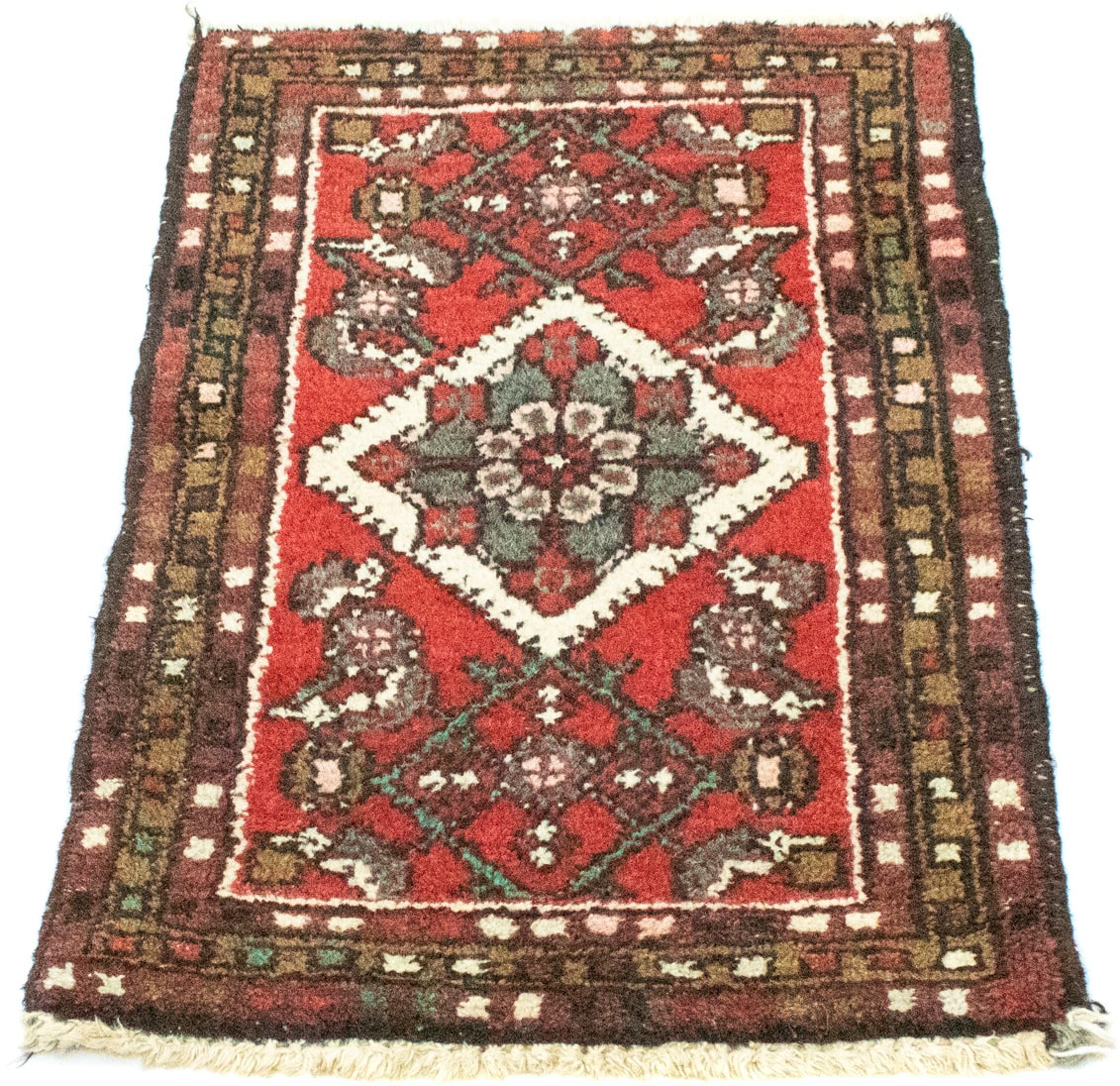 Wollteppich »Hamadan Teppich handgeknüpft rot«, rechteckig, handgeknüpft
