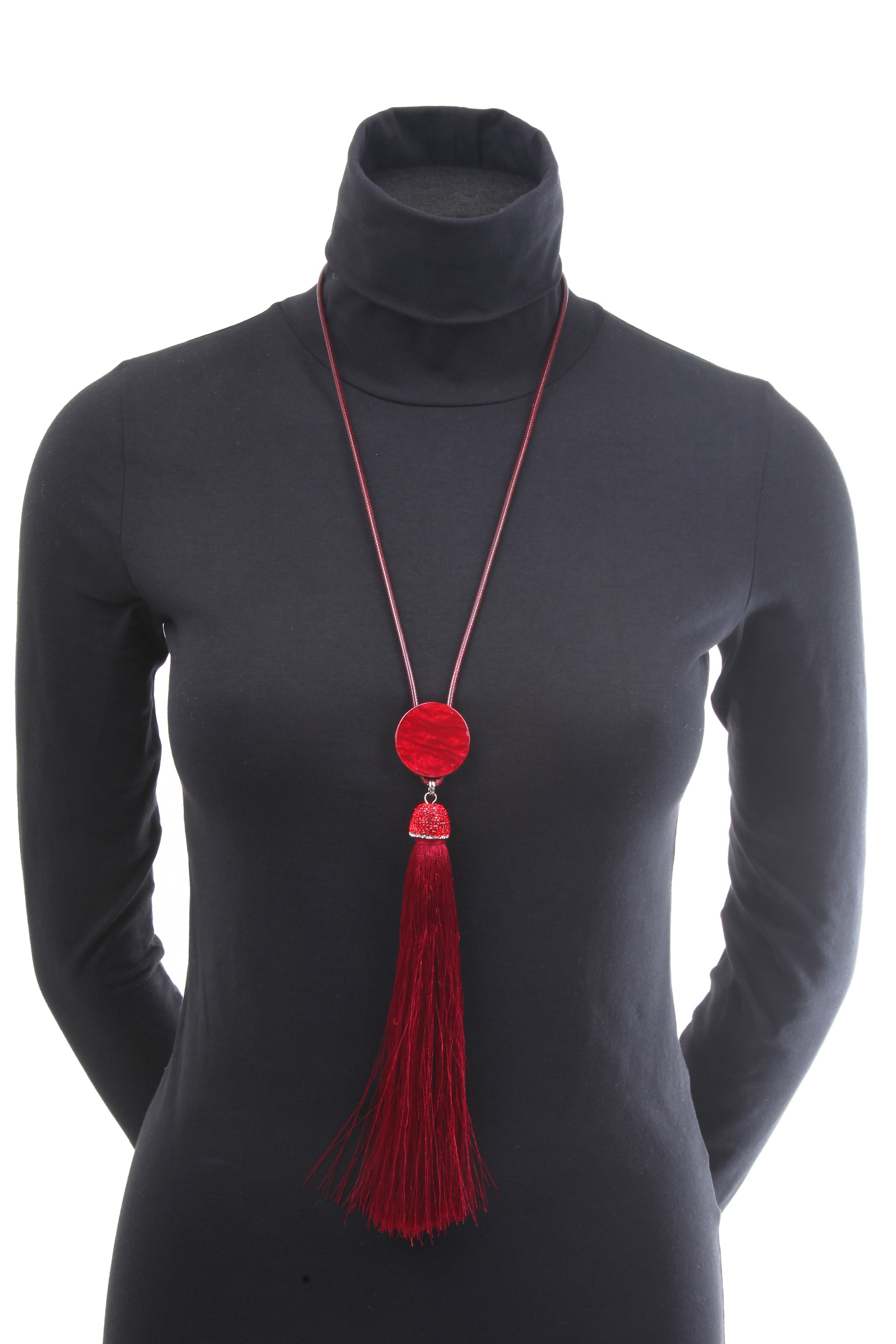 COLLEZIONE ALESSANDRO Lange Kette »Pya«, mit hochwertigem schimmernden Kunststoffelement