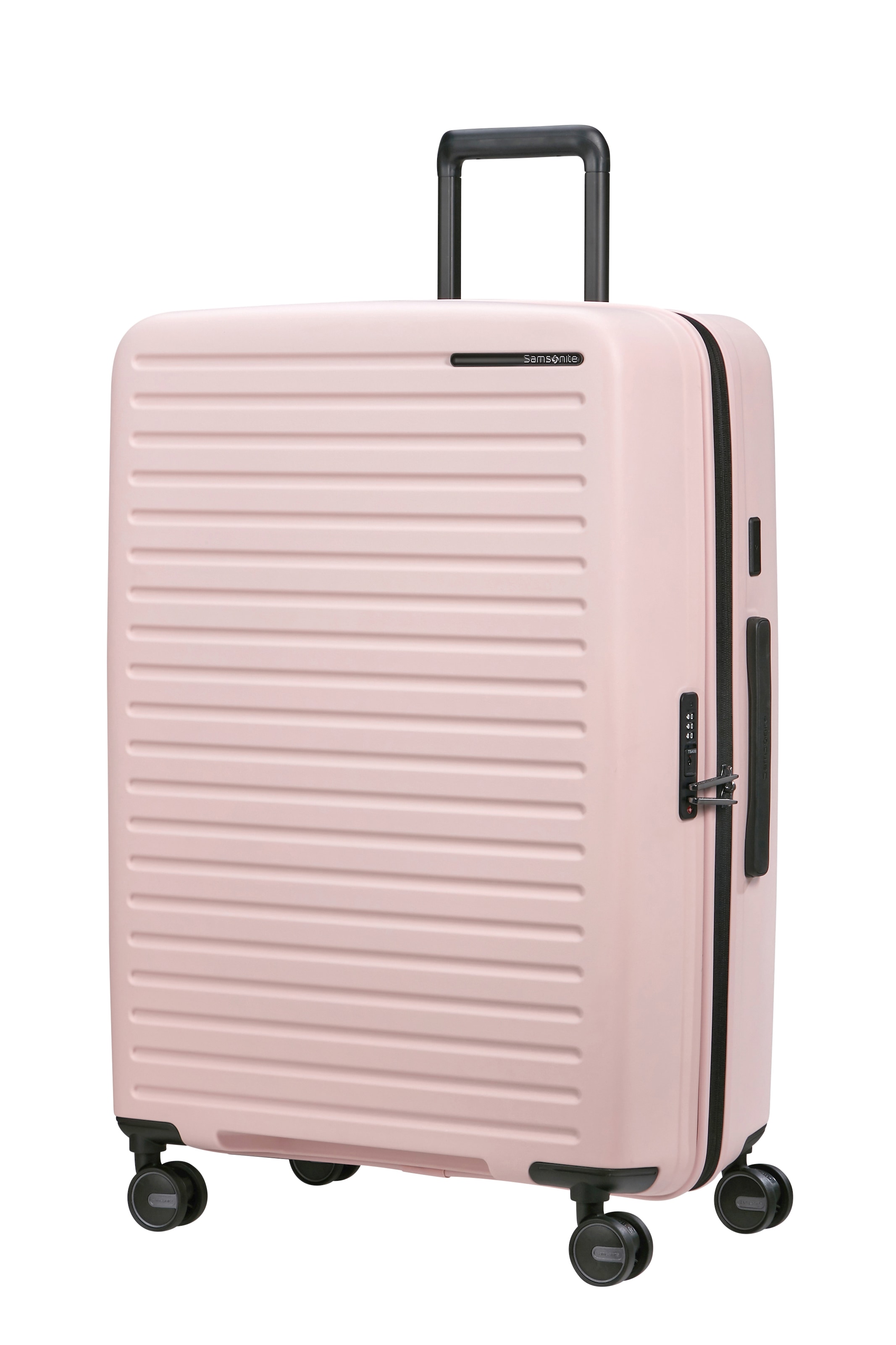 Samsonite Hartschalen-Trolley "RESTACKD, verschiedene Größen und Farben" mit Packtaschen, 99 l 4 Rollen für Urlaub, Reise, Ferien und Geschäftsreise, mit Volumenerweiterung