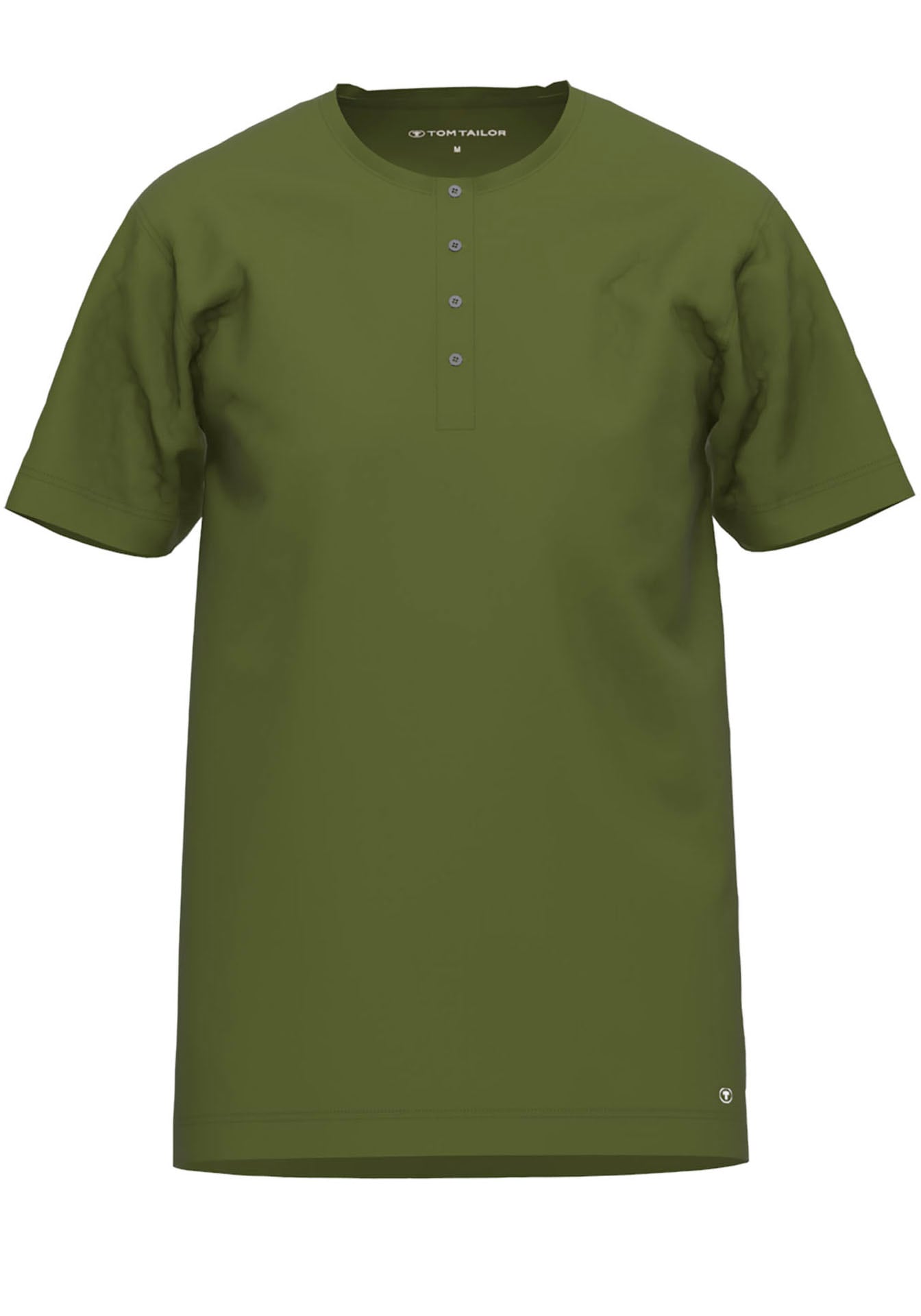 TOM TAILOR T-Shirt »Cansas«, Knopfleiste vorn, Rundhalsausschnitt, Kurzarm
