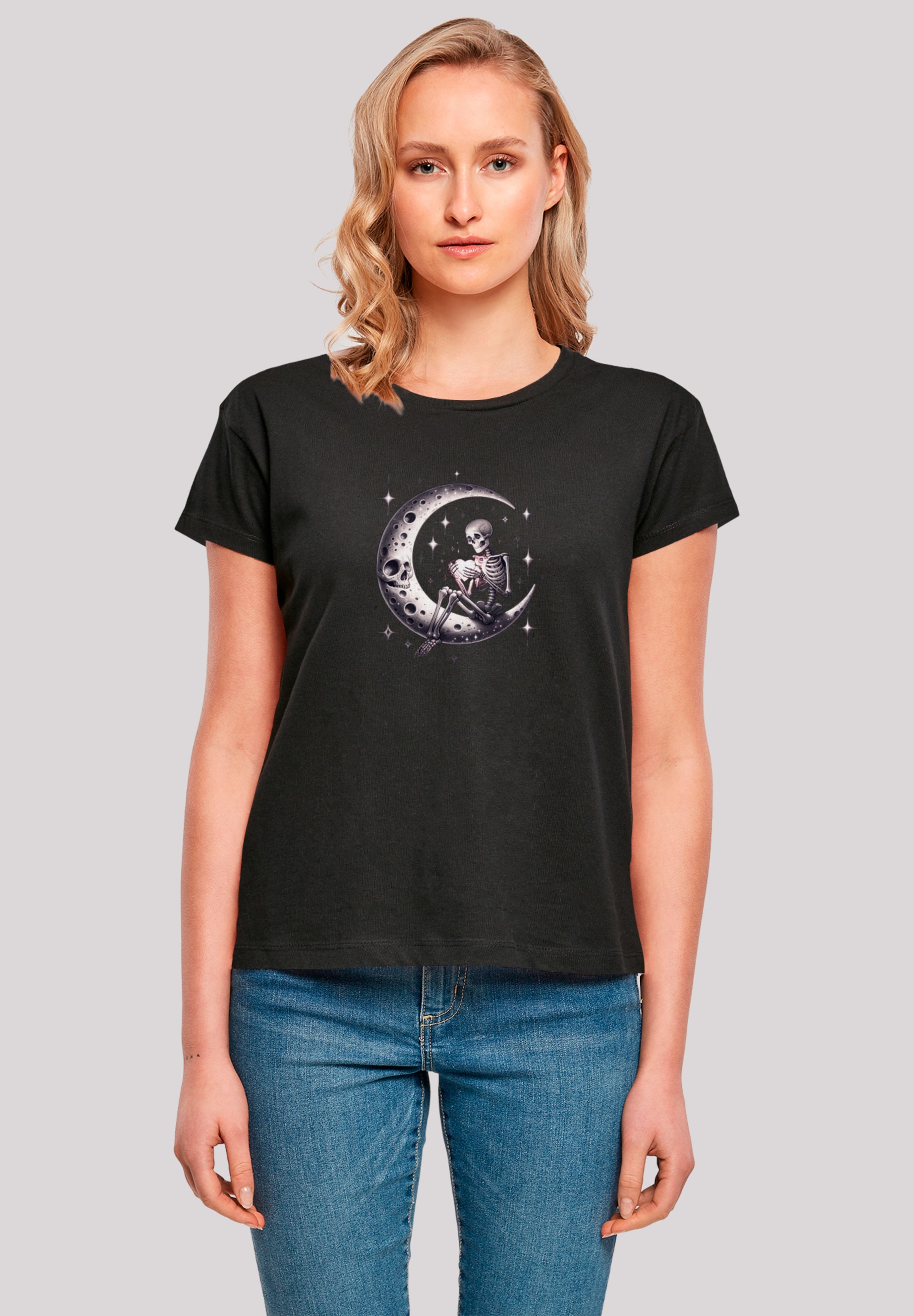 F4NT4STIC T-Shirt "Gothic Valentinstag Skelett Mond", Premium Qualität günstig online kaufen