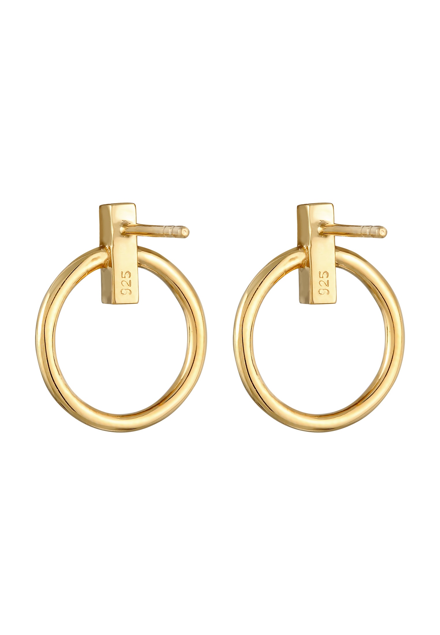 Elli Paar Ohrstecker »Stecker Kreis Rund Geo Trend 925 Sterling Silber«