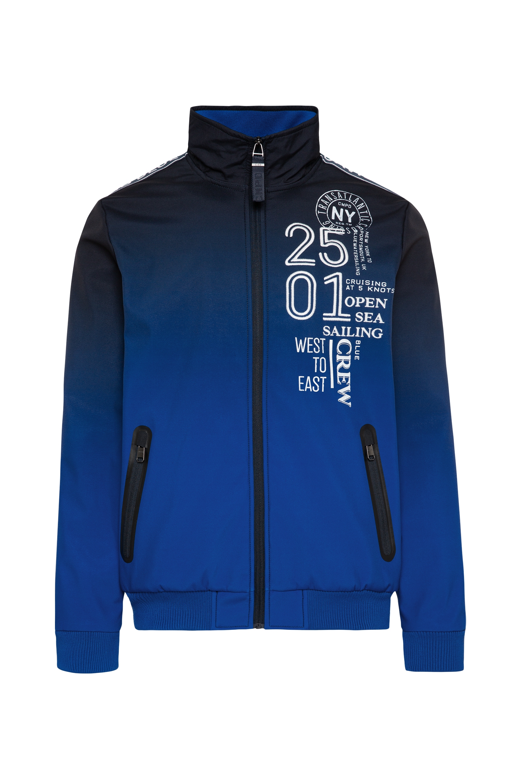 CAMP DAVID Softshelljacke, ohne Kapuze, mit Applikationen
