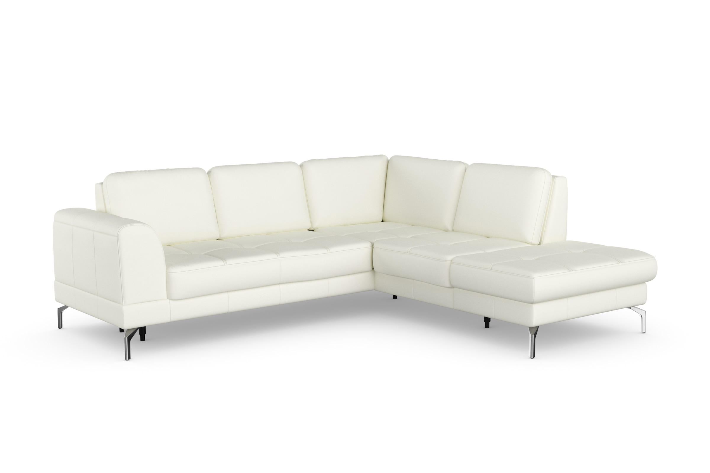 sit&more Ecksofa »Bendigo L-Form«, inklusive Sitztiefenverstellung, Bodenfreiheit 15 cm, in 2 Fußfarben
