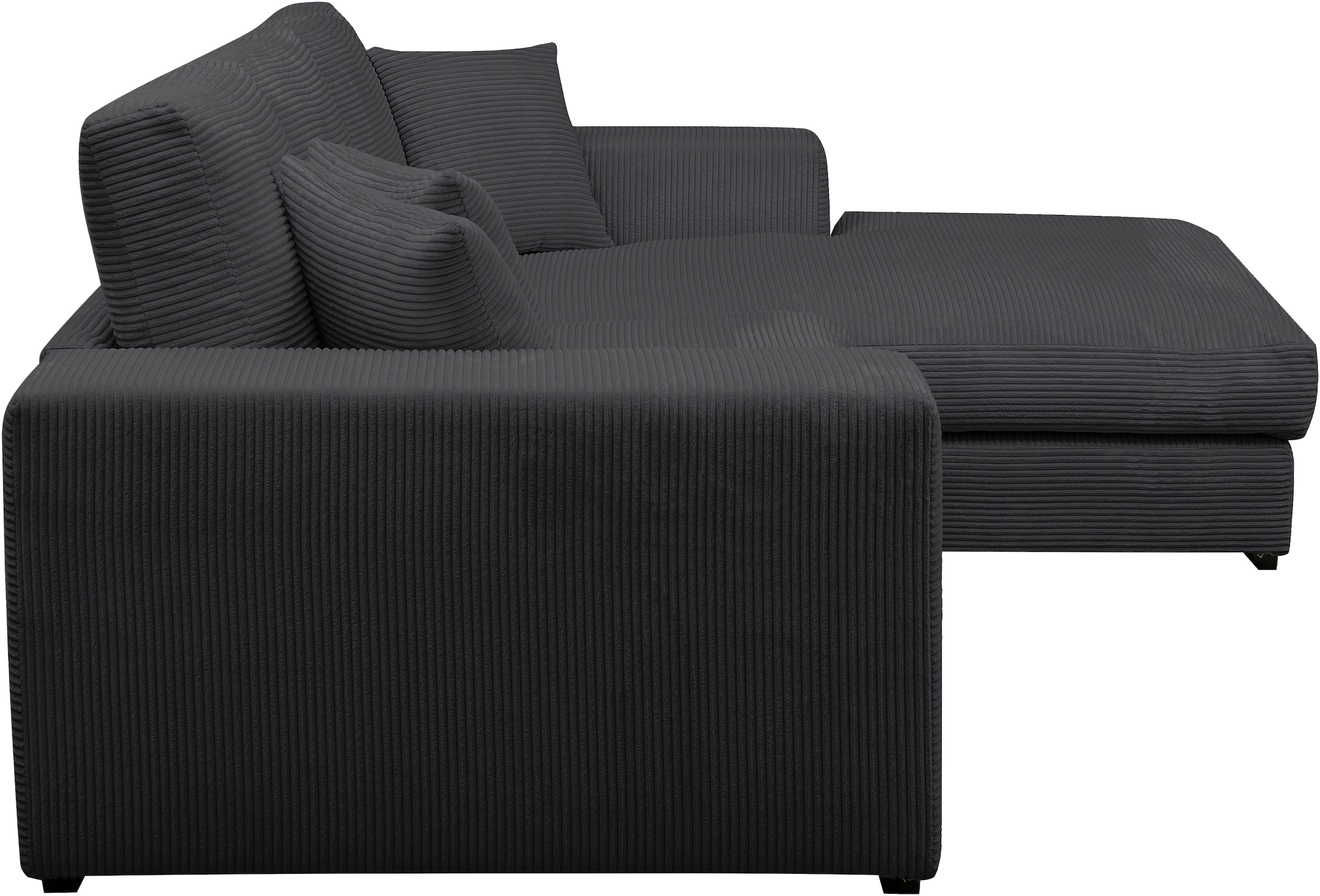 WERK2 Ecksofa »Eden modern und zeitlos, geschmackvolles Sofa, Breite 286cm, L-Form«, Design Ecksofa in Cord mit besonders weichem Sitzkomfort